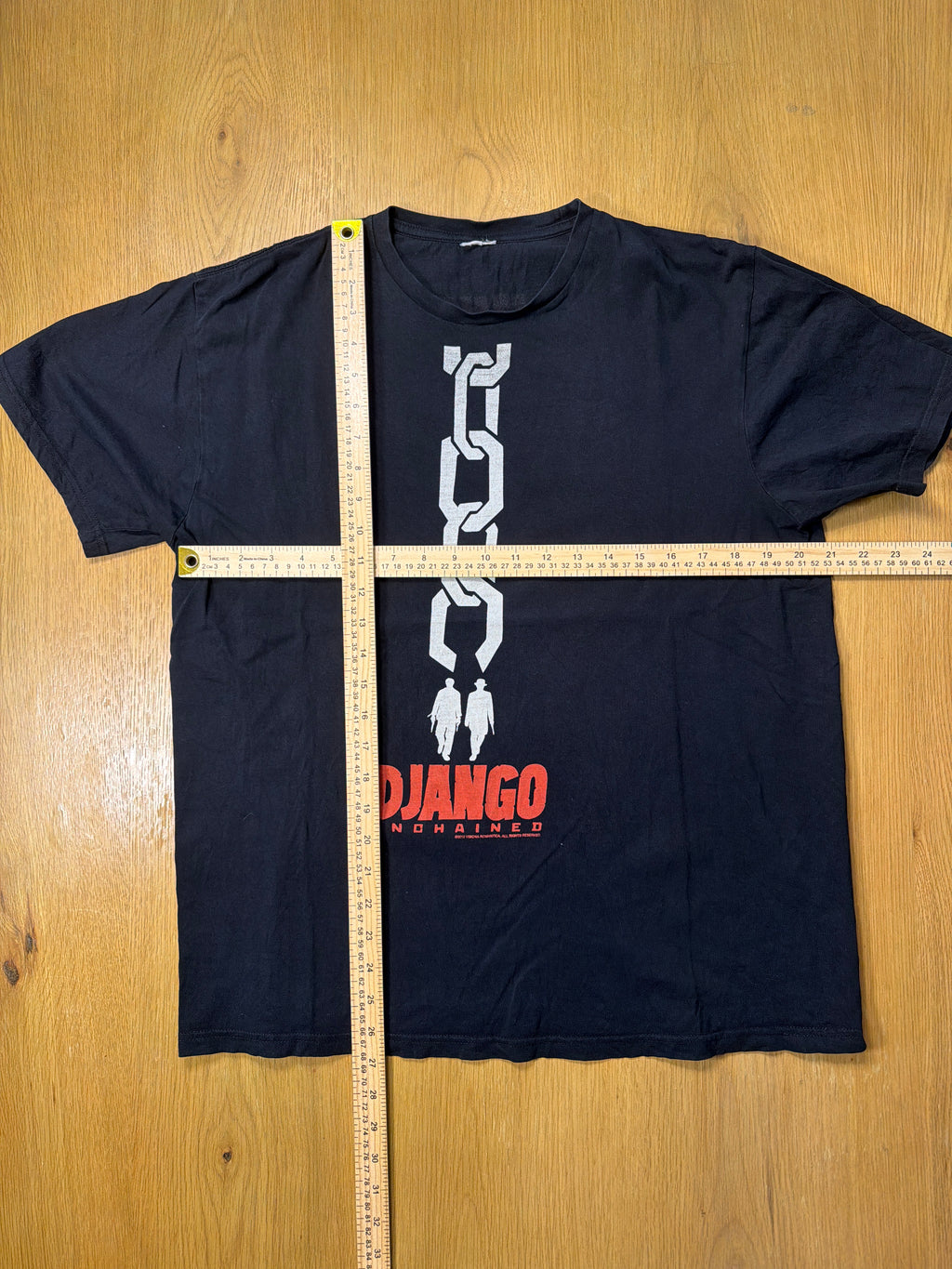 Django Unchained 2012 Movie Promo Tarantino Y2K Black T-Shirt M/L