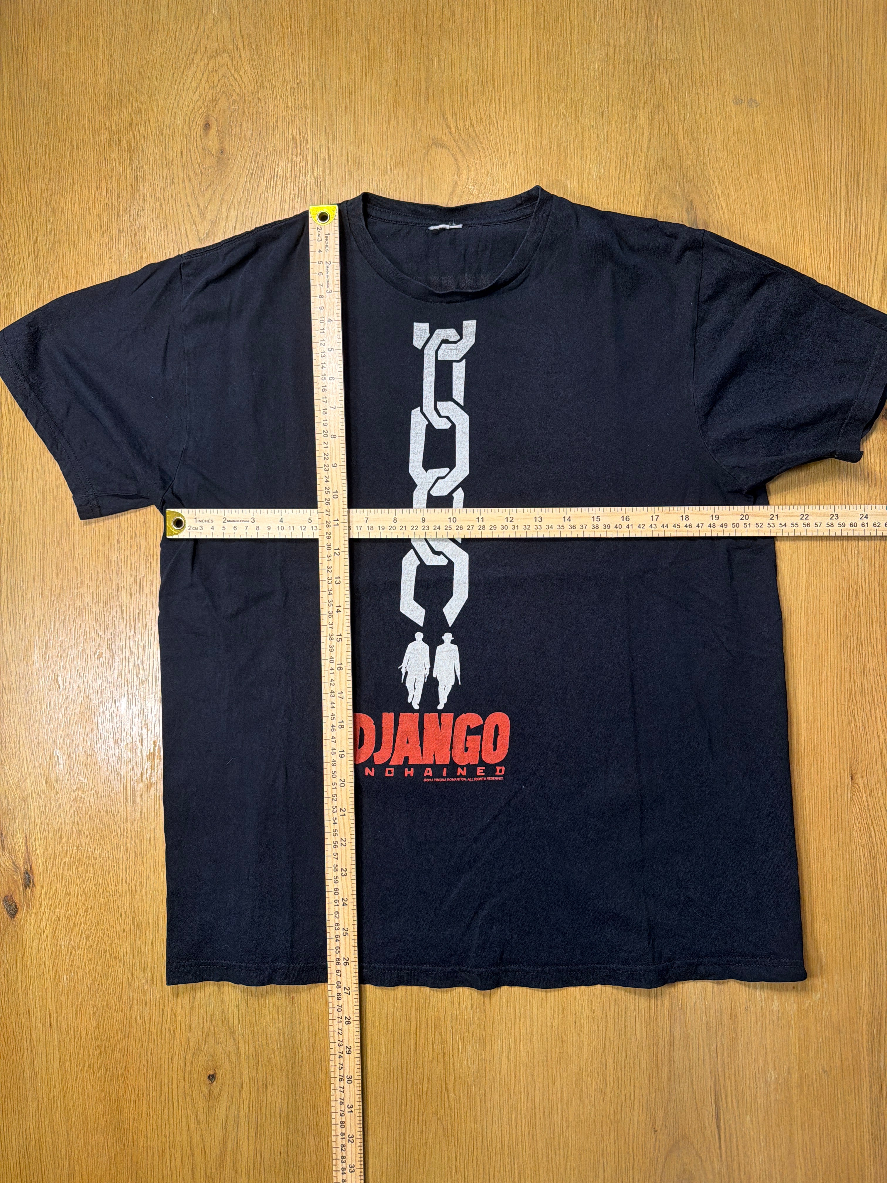 Django Unchained 2012 Movie Promo Tarantino Y2K Black T-Shirt M/L