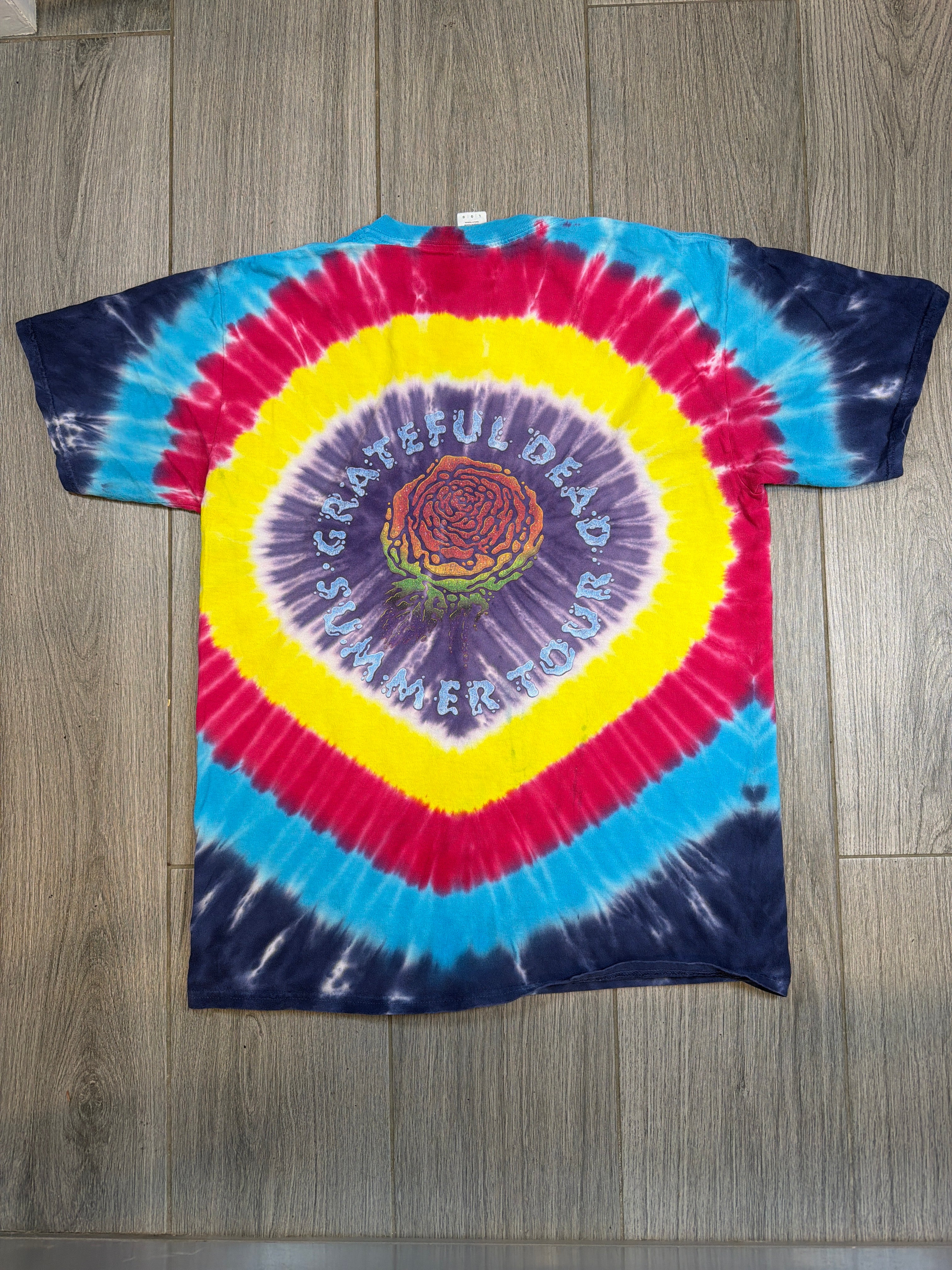 1995 Grateful Dead Liquid Skull Gildan Licensed Tie Dye T-Shirt Large