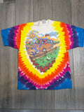 1994 Grateful Dead Summer Tour Bus Tie Dye Liquid Blue T-Shirt Large