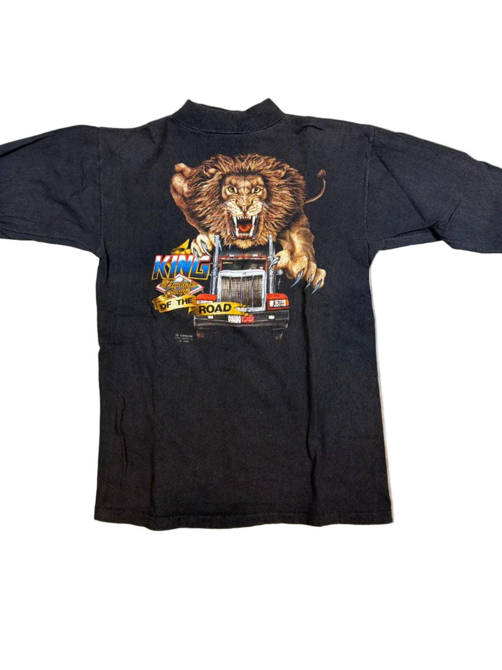 King of the Road Harley 1989 Truck Ohio 3D Emblem Long Sleeve Black T-Shirt Medium