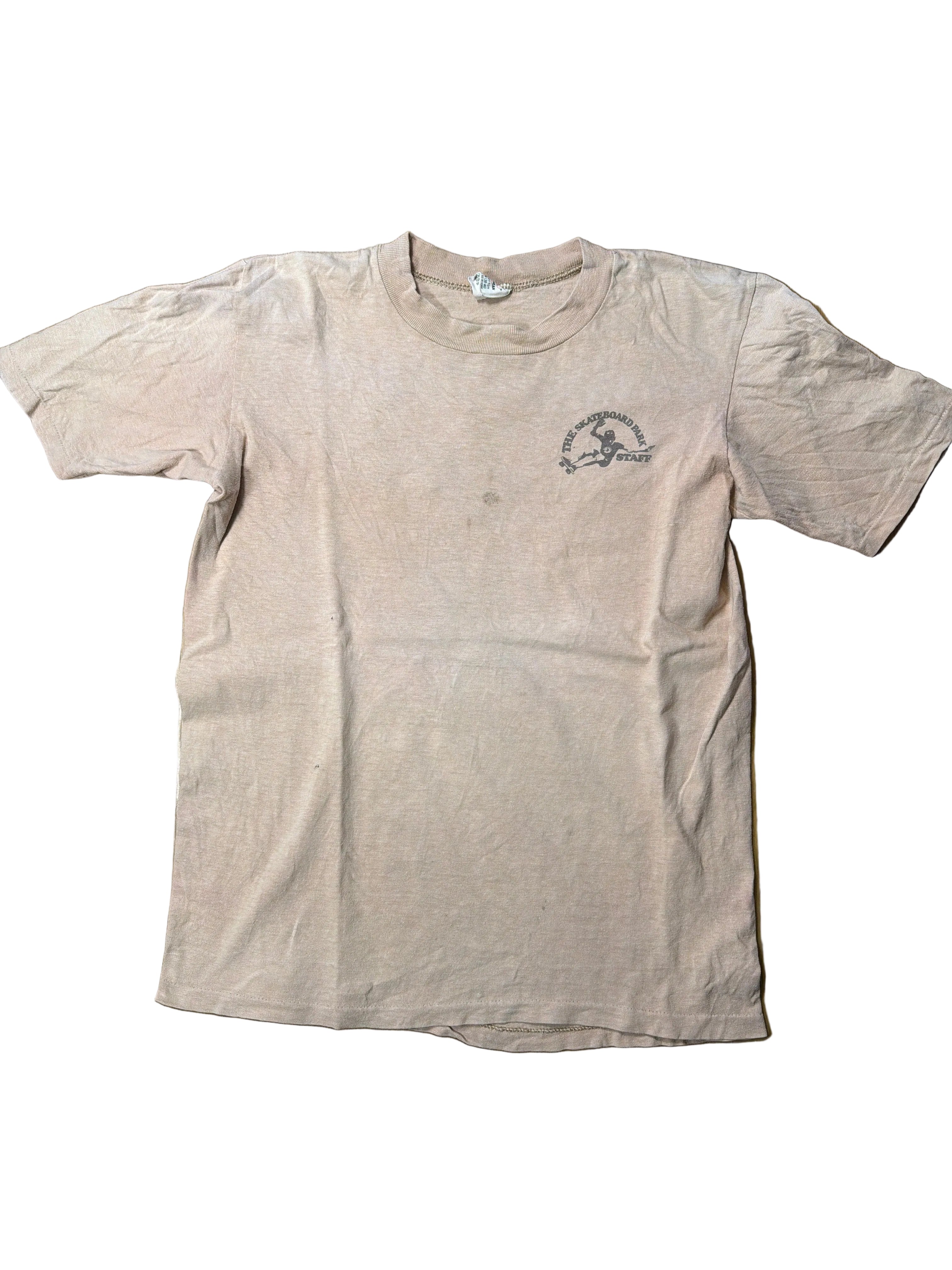 The Skateboard Park Staff 80s Vintage Skate Brown T-Shirt Medium