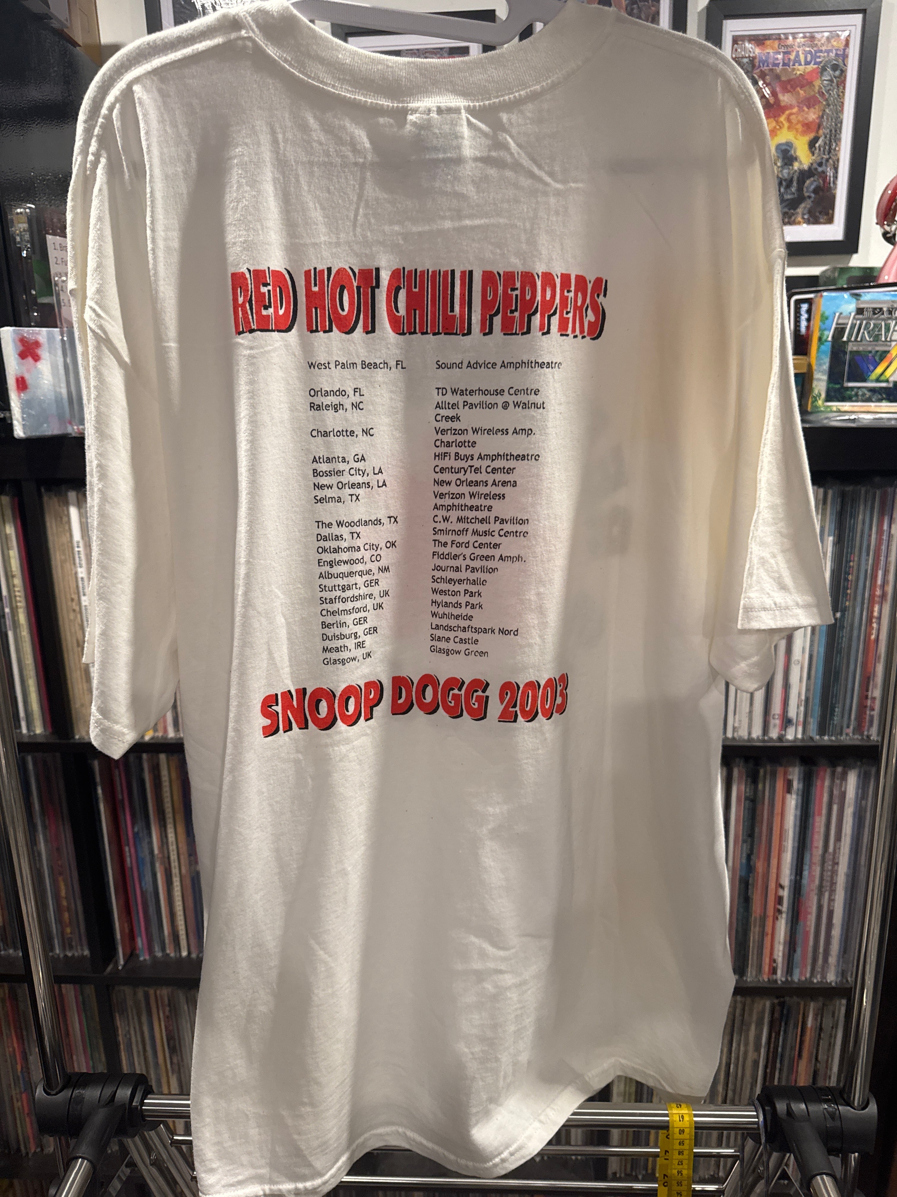 2003 Red Hot Chili Peppers Snoop Dogg Tour Gildan White XL