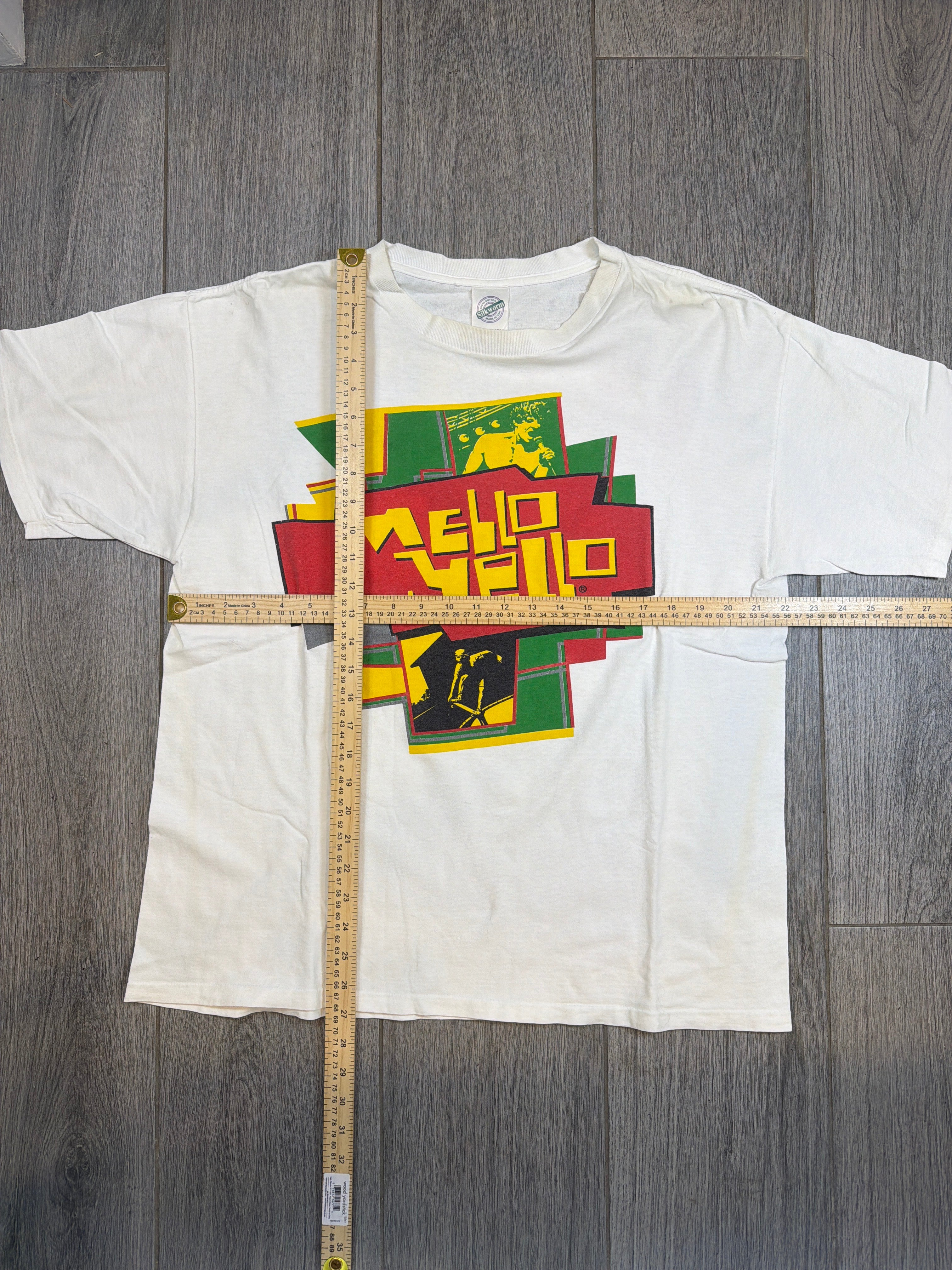 90s Mello Yello Soda Let It Out Mountain Dew White T-Shirt XL