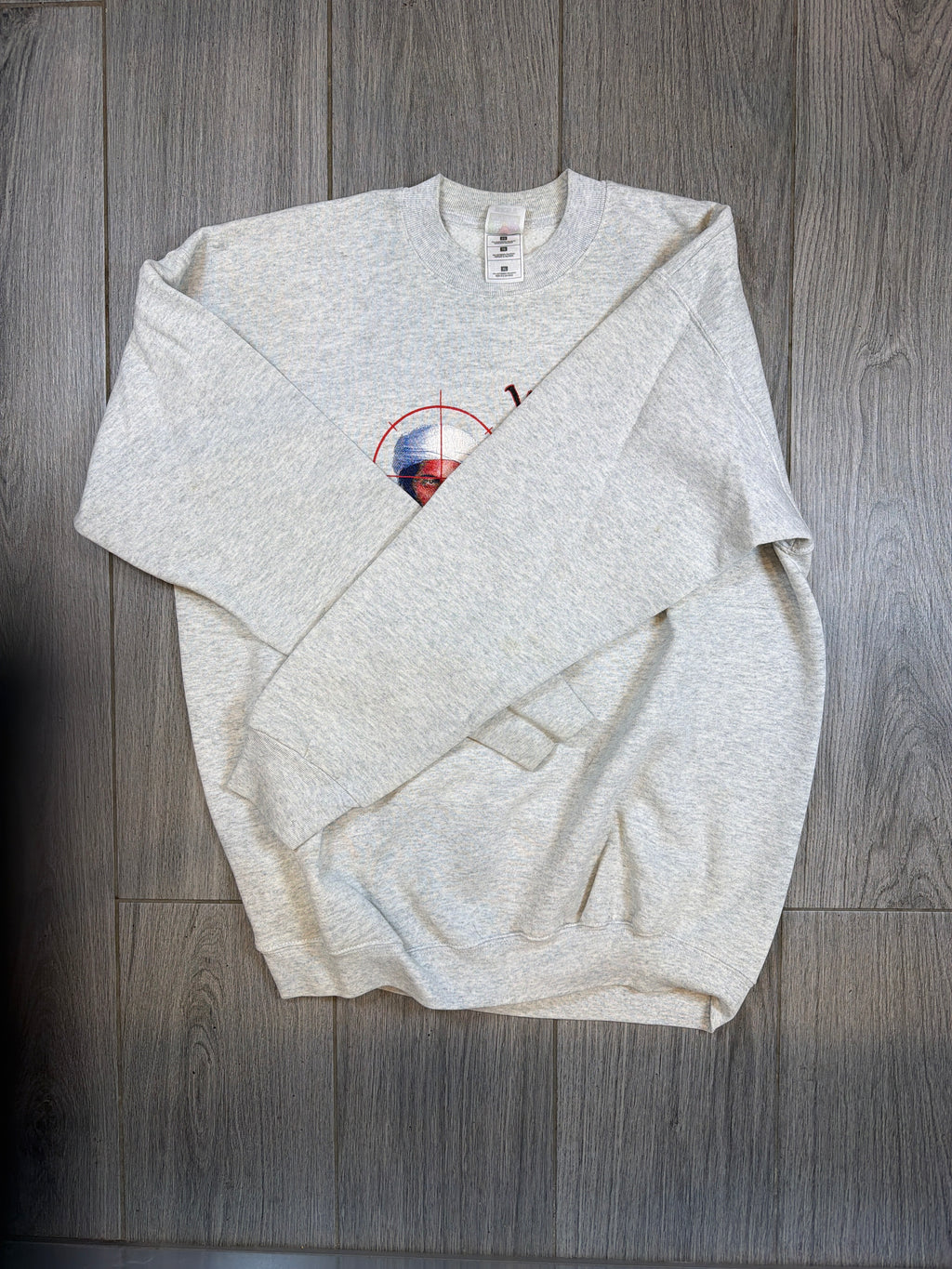 2000s Osama Can't Hide Funny Crewneck Sweater XL