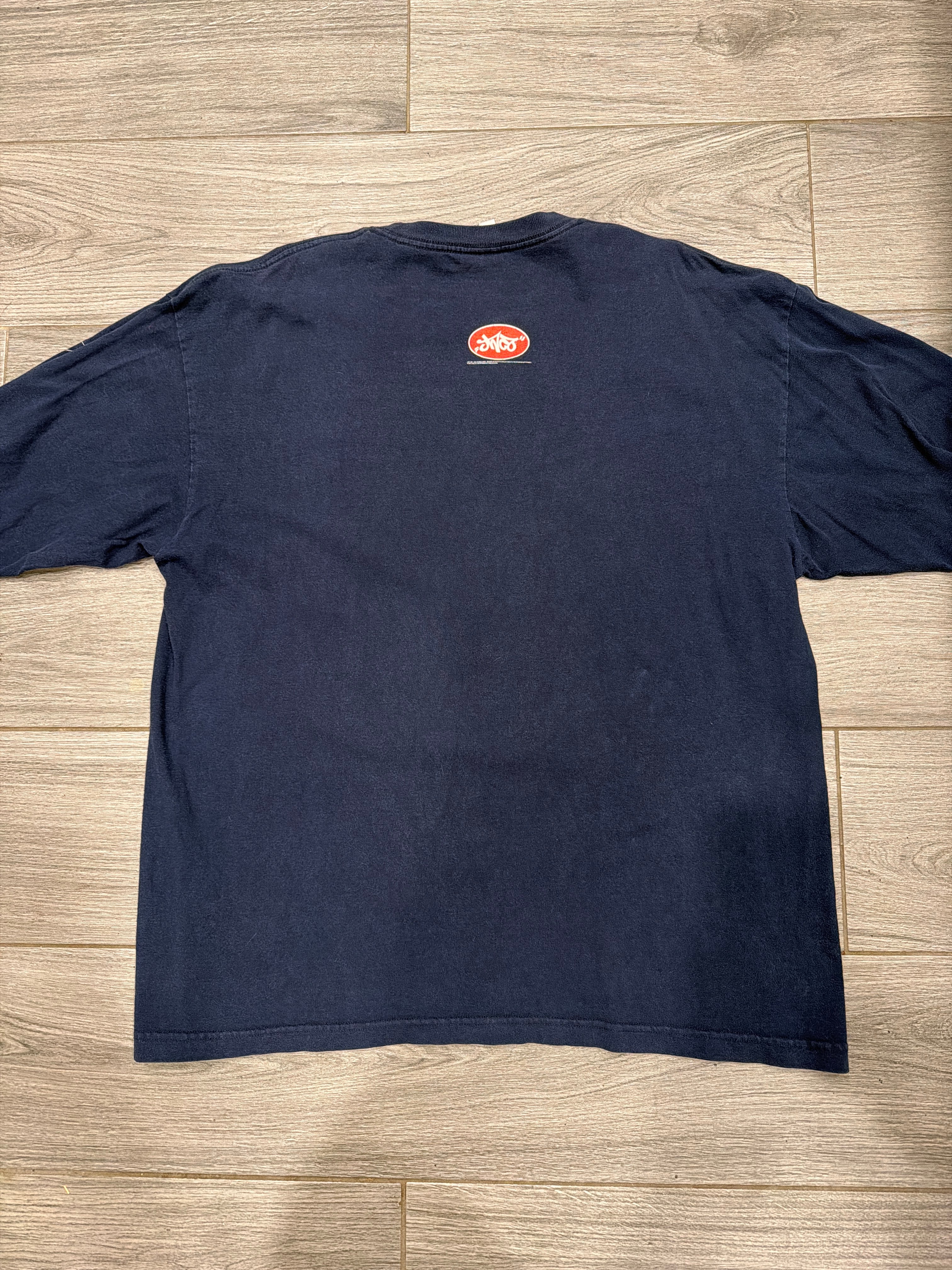 2000s Vintage JNCO Jeans Long Sleeve Blue Y2K USA T-Shirt XL