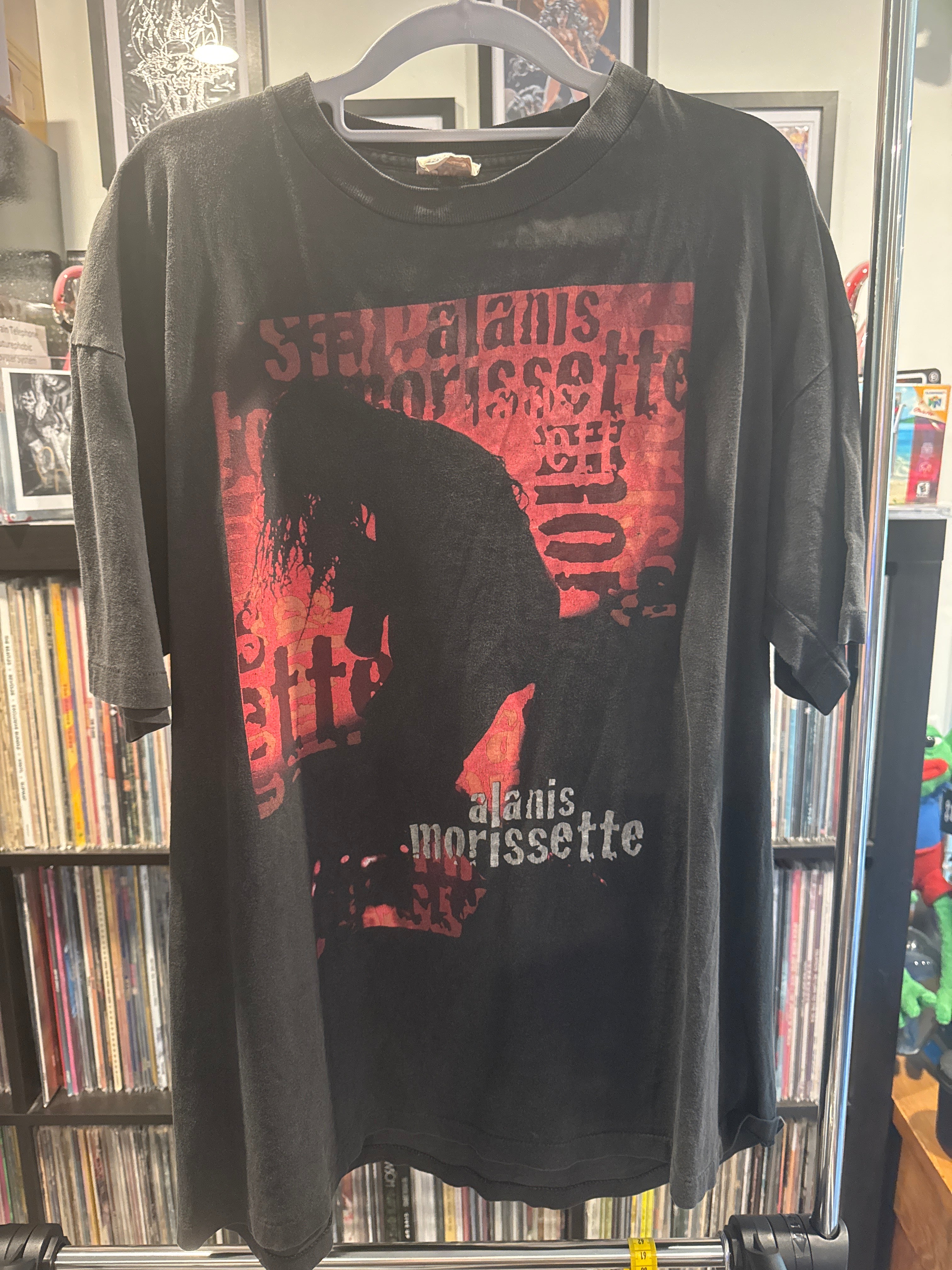 1995 Alanis Morissette Jagged Little Pill Tour Winterland L Black Distressed