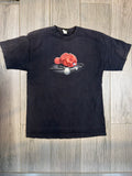 00s Limp Bizkit Fred Durst NY Hat and Microphone Double Sided T-Shirt XL