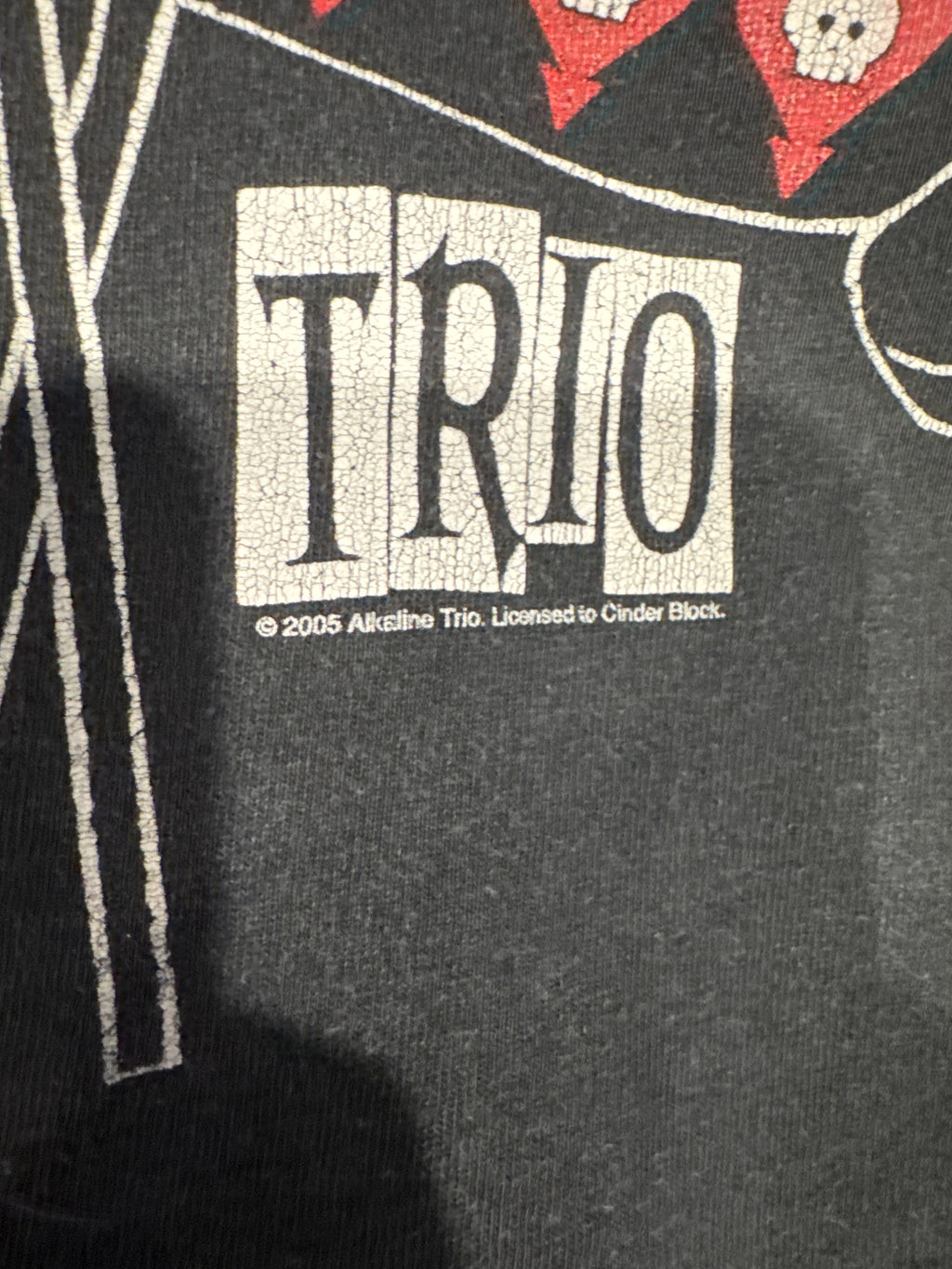 2005 Alkaline Trio Tour Y2K Punk Black T-Shirt XL