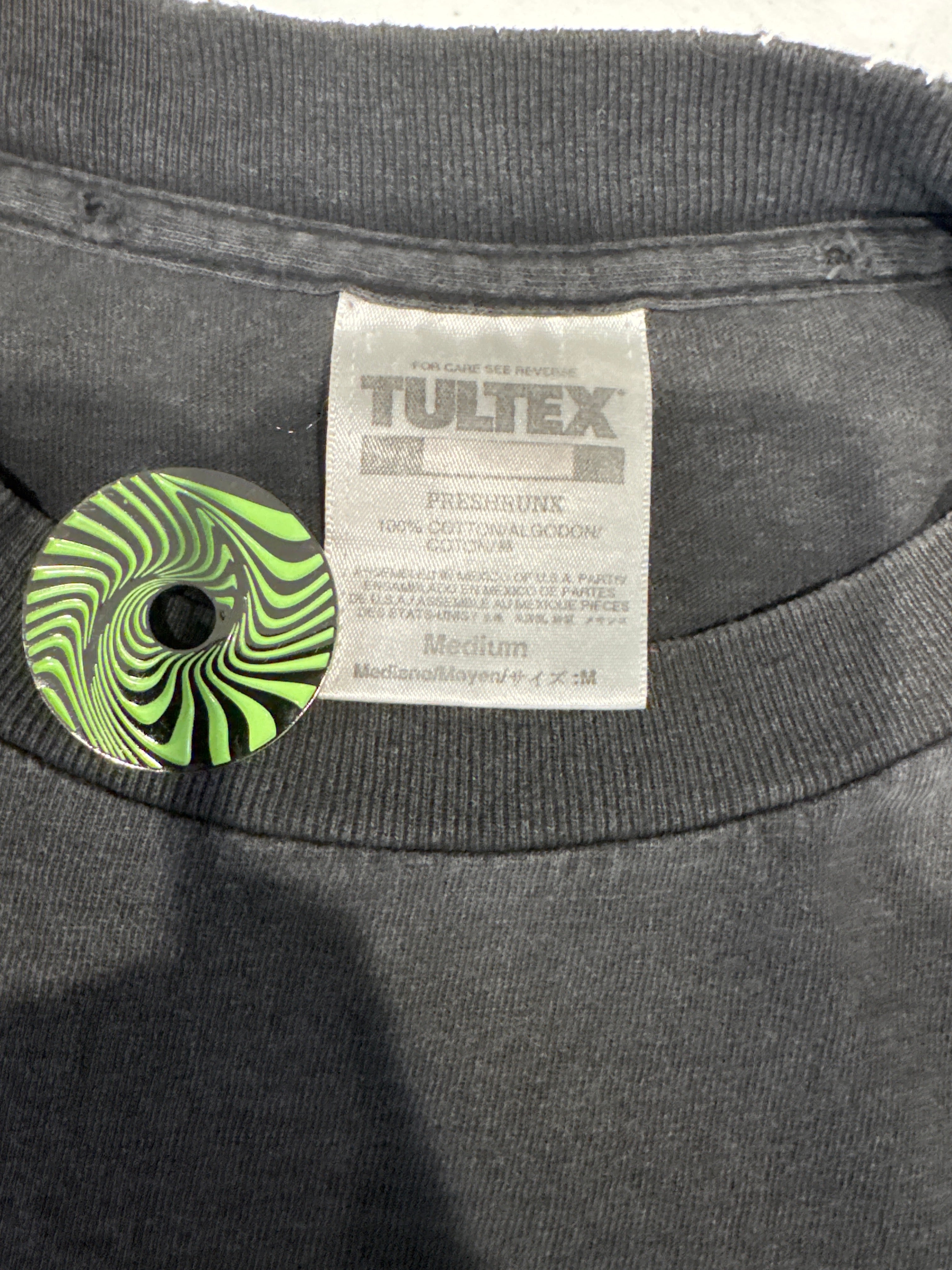 Zero Jamie Thomas Skull Skateboard Distressed Black T-Shirt Medium