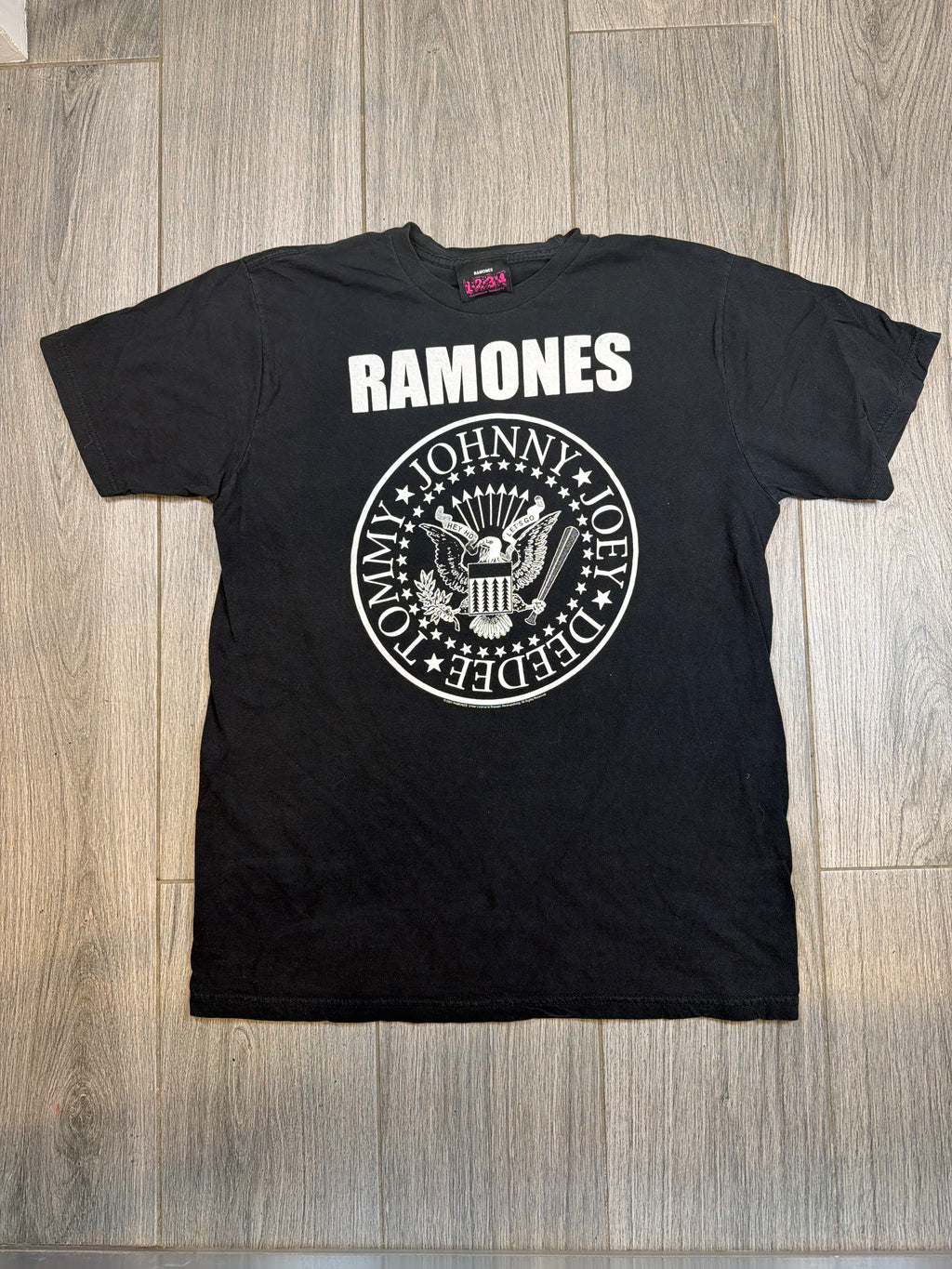 00s The Ramones Presidential Seal Logo Black Band T-Shirt Medium