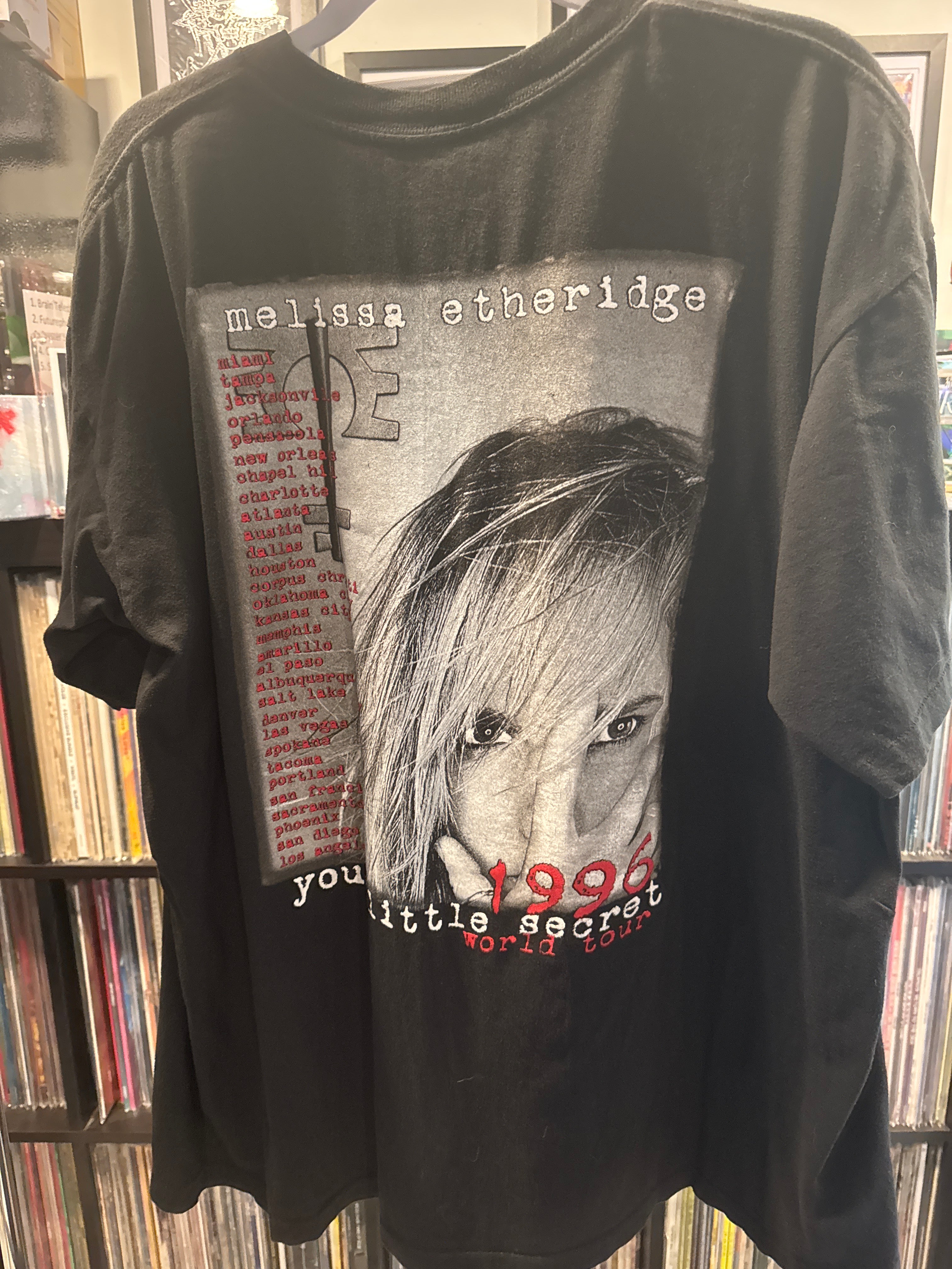 1995/6 Melissa Etheridge Your Little Secret Black Winterland XL T Shirt