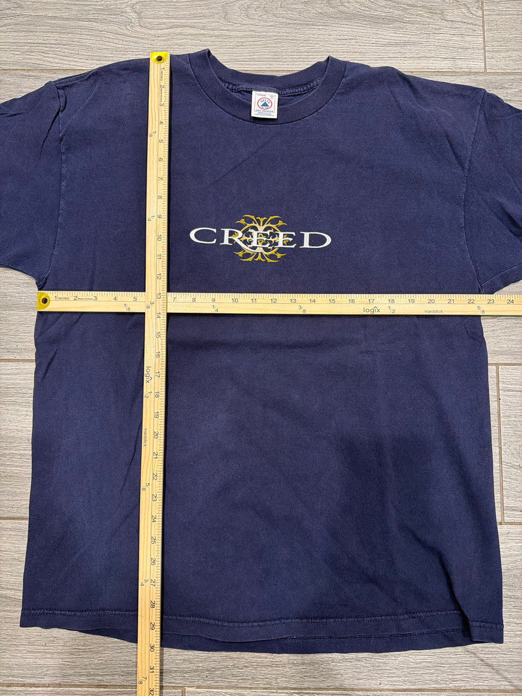 1999 Creed Band T-Shirt Blue XL Tour Double Sided