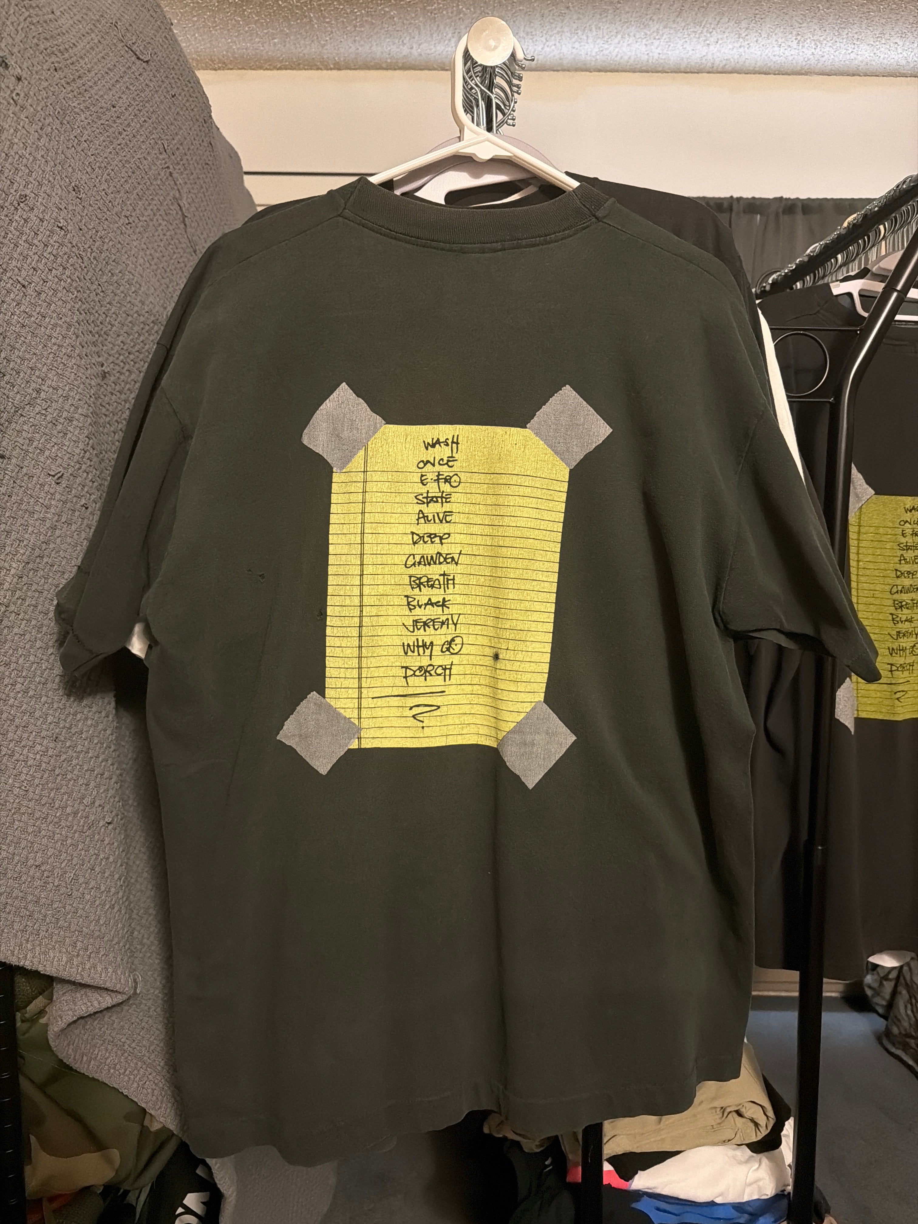 1993 Pearl Jam Alive Stick Double Sided FotL Vintage Black T-Shirt XL