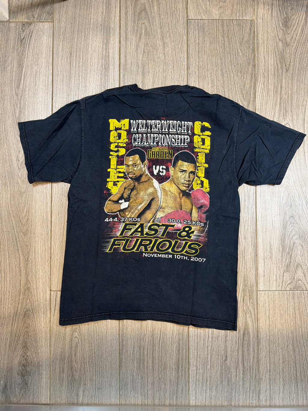 2007 Boxing Welterweight Championship Cotto v Mosley Fast Furious T-Shirt Large