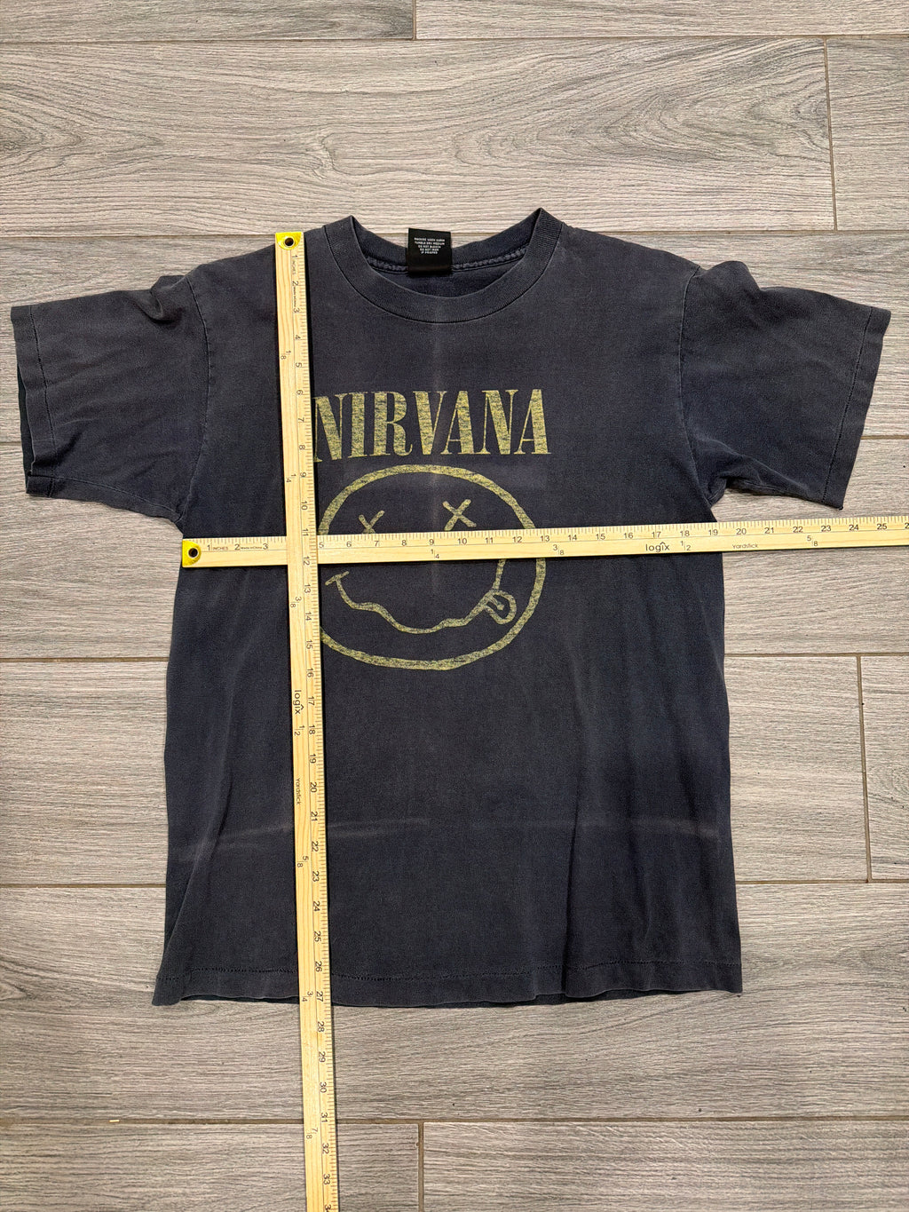1992 Nirvana Smiley Giant Kurt Cobain Grohl Tee Jays Faded T-Shirt Large