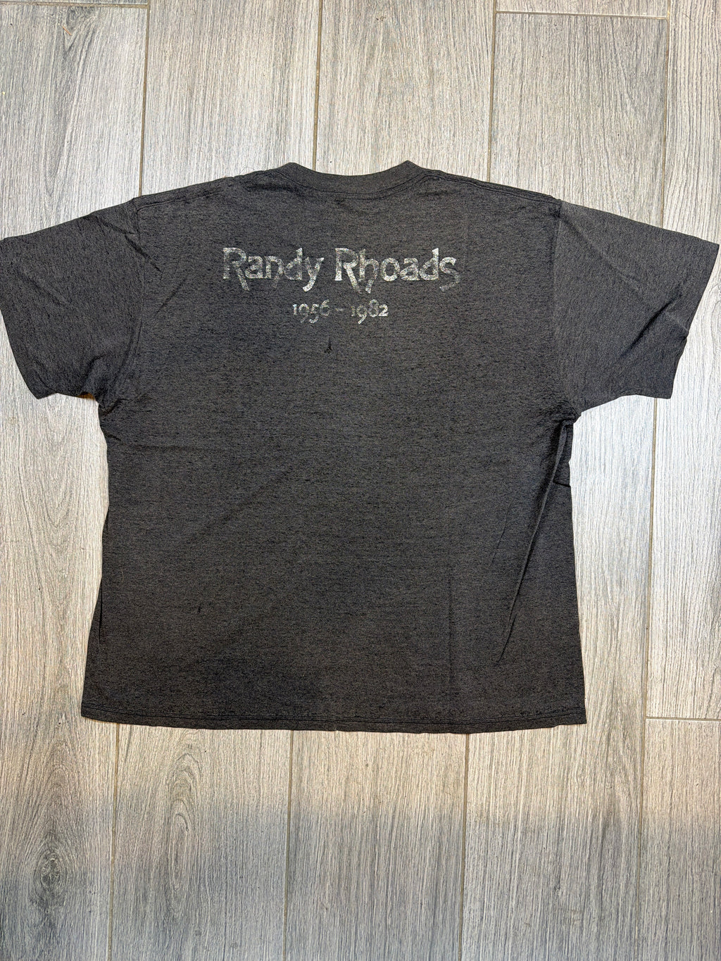 Randy Rhodes 80's Tribute Vintage Ozzy Black Thin T-Shirt M/L