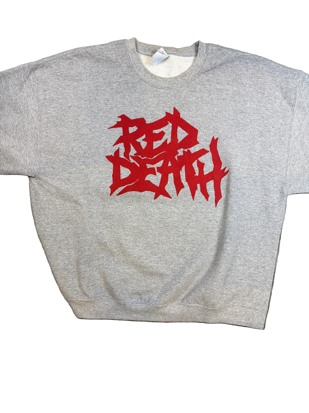 Red Death Band Crewneck Sweatshirt Gray 2X