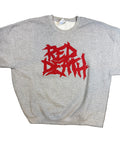 Red Death Band Crewneck Sweatshirt Gray 2X