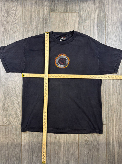 Orange County Choppers Flames Faded Black T-Shirt XL