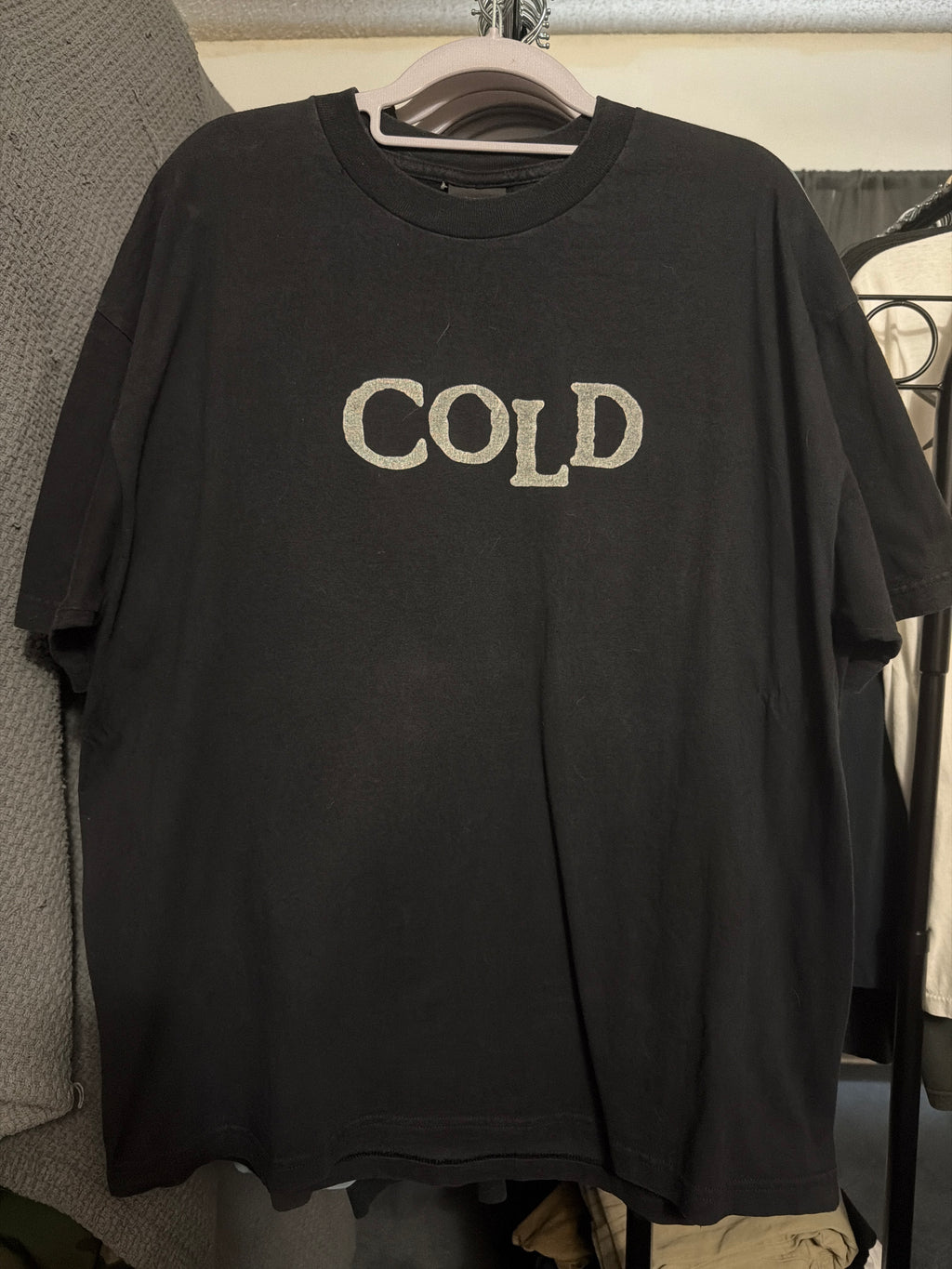 2000 Cold Band T Shirt Logo Double Sided Giant XL Black Y2K Spider