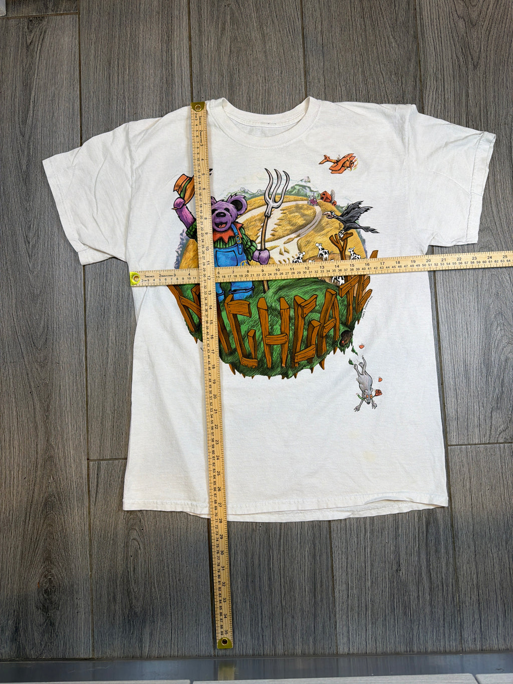 Grateful Dead High Gate Liquid Blue Vermont White T-Shirt Large