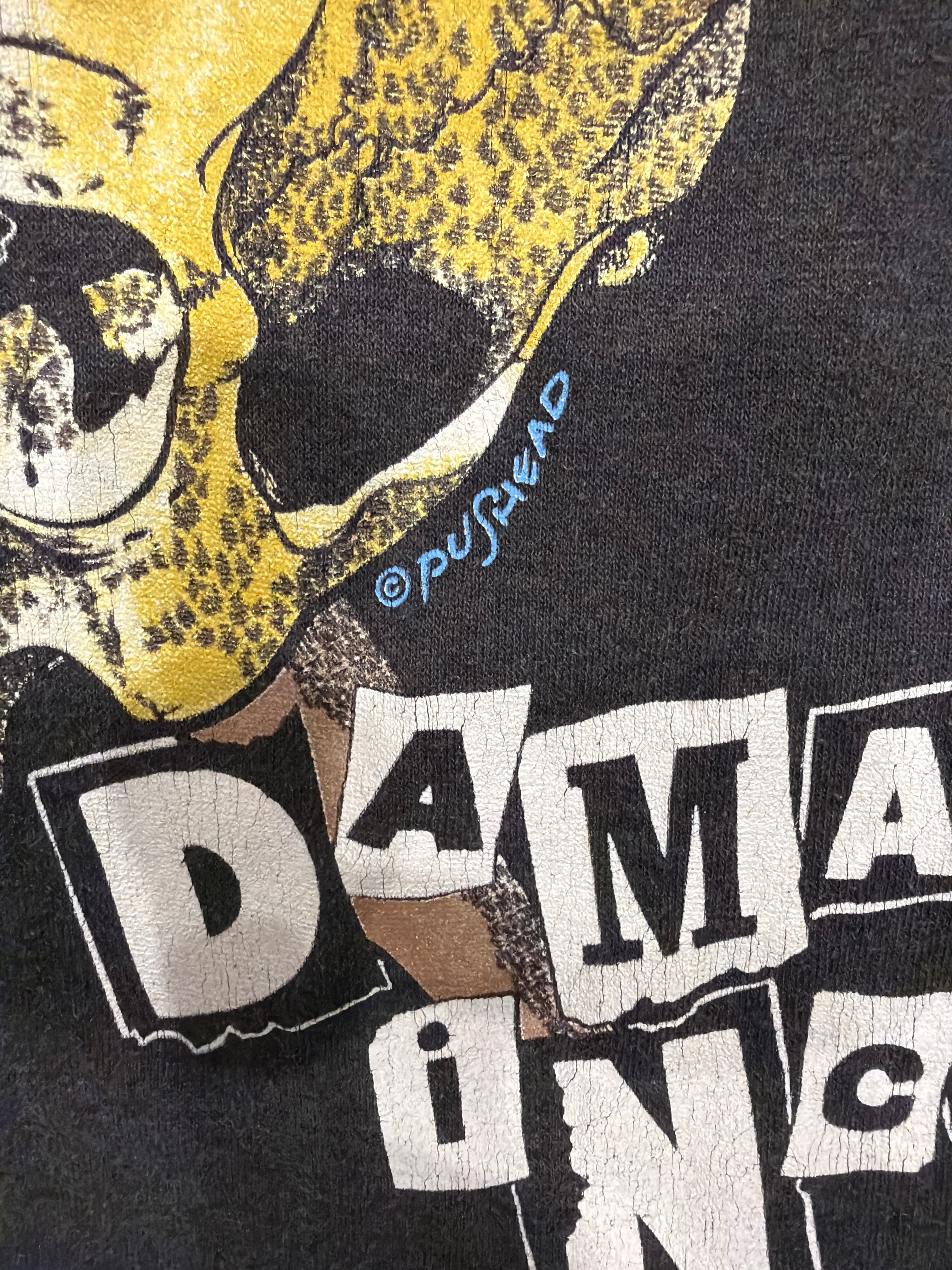 90er Metallica Dmg Inc Tour Pushead Double Sided Black T-Shirt Medium