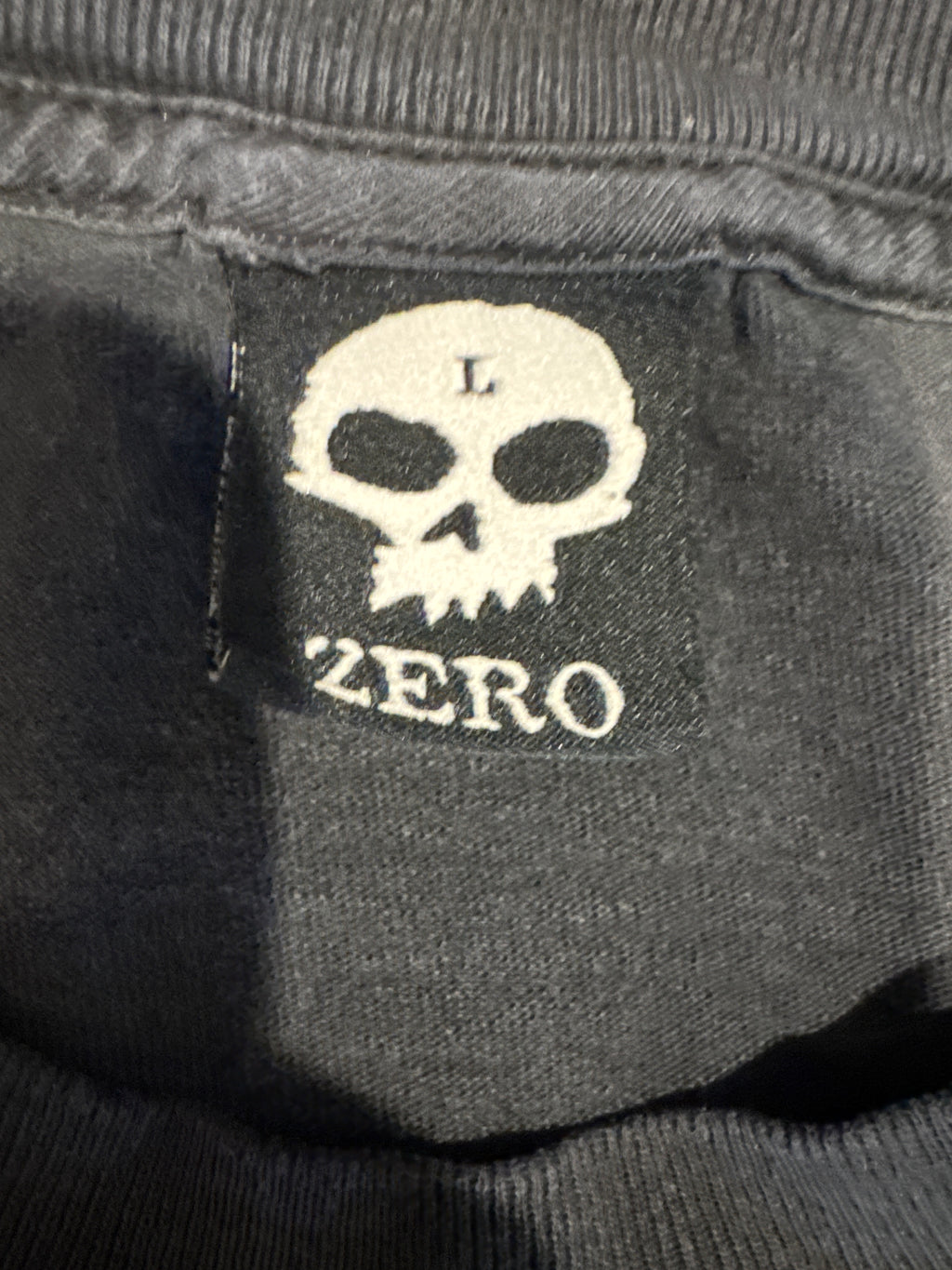 Zero or Die Skateboarding Faded Black T-Shirt Large