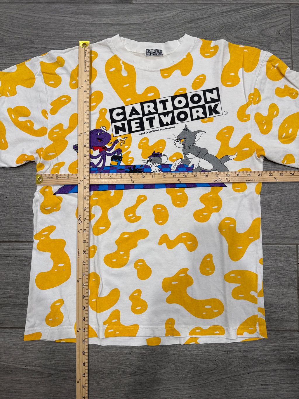 1998 Cartoon Network Tom Cat Blabber Mouse Squiddly Diddly T-Shirt Large