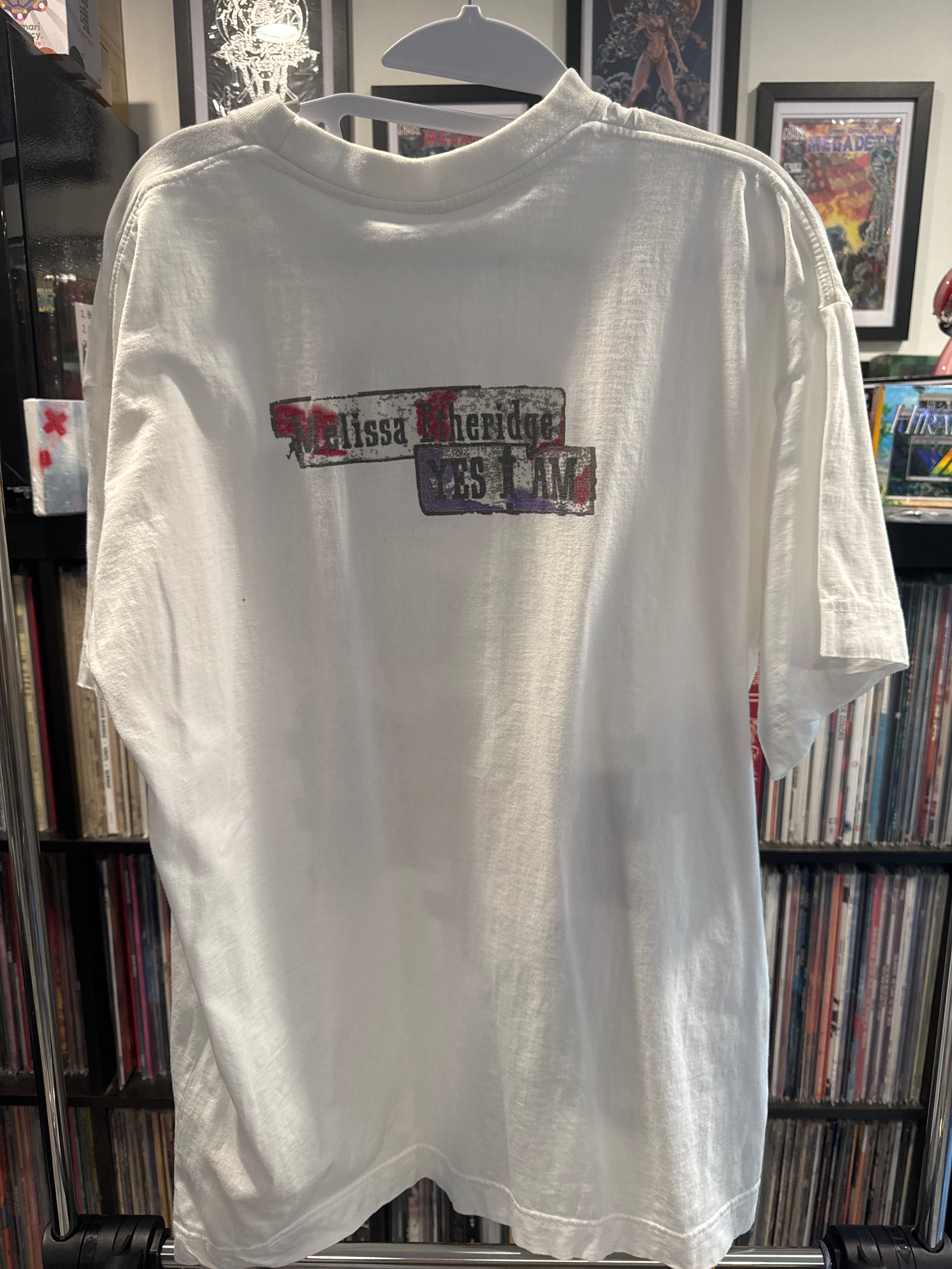 1993 Melissa Etheridge Yes I Am White Winterland XL T Shirt