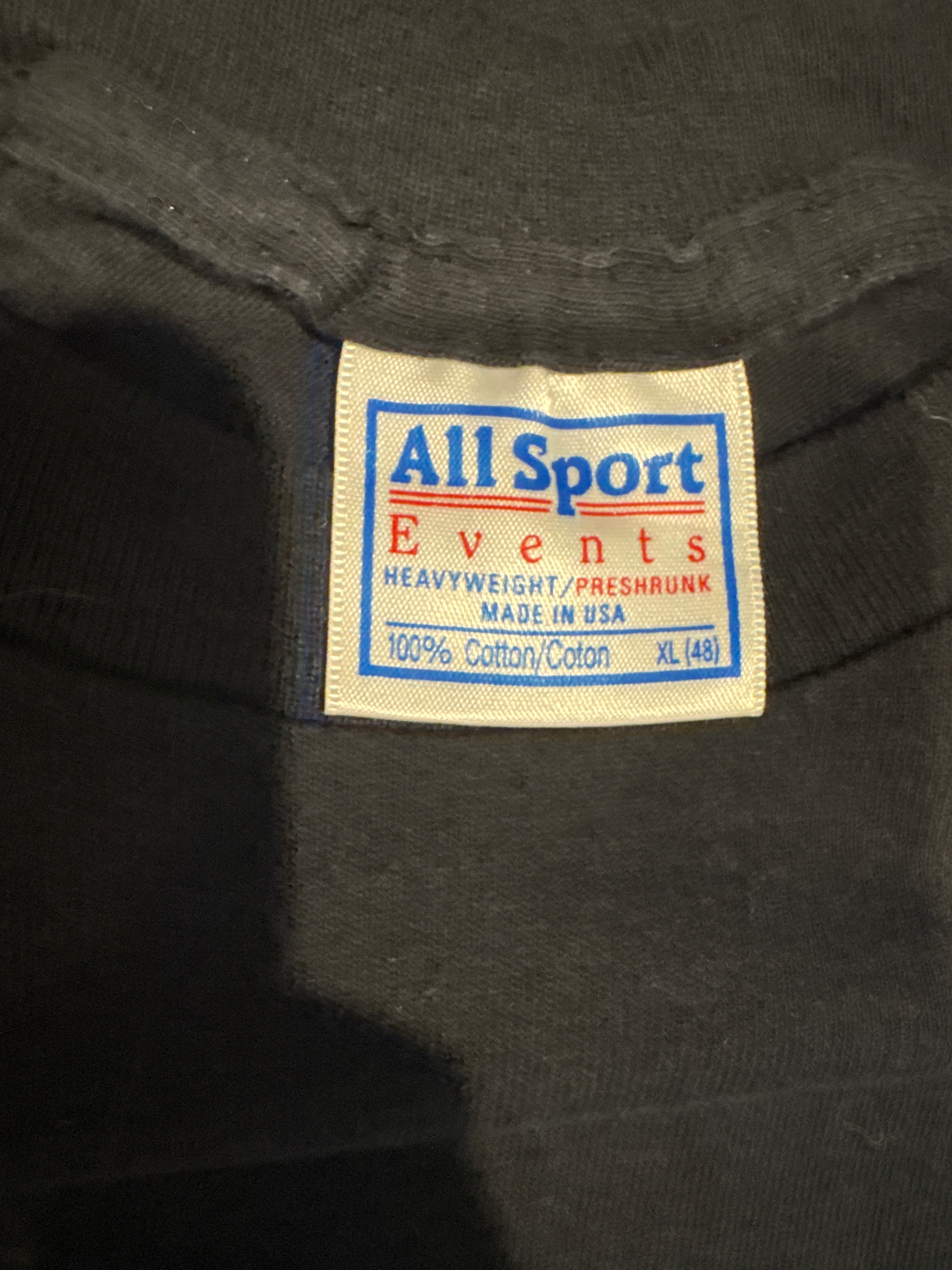 2000 NIN Nine Inch Nails Fragility Tour Box Logo All Sport Black T-Shirt XL