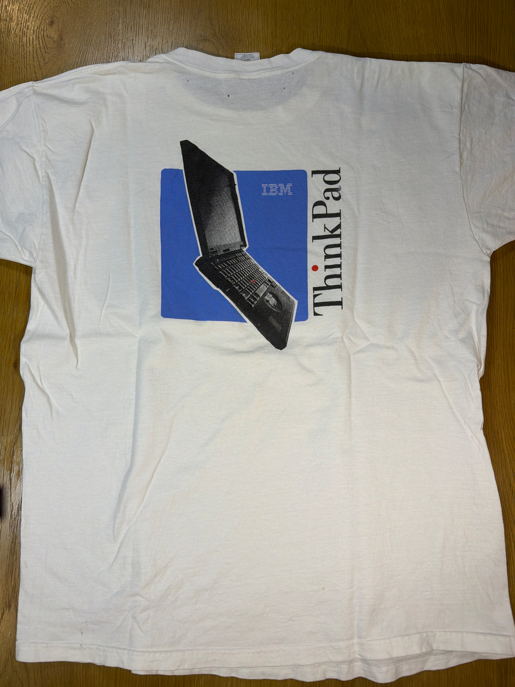 IBM Thinkpad Vintage Tech White T-Shirt XL