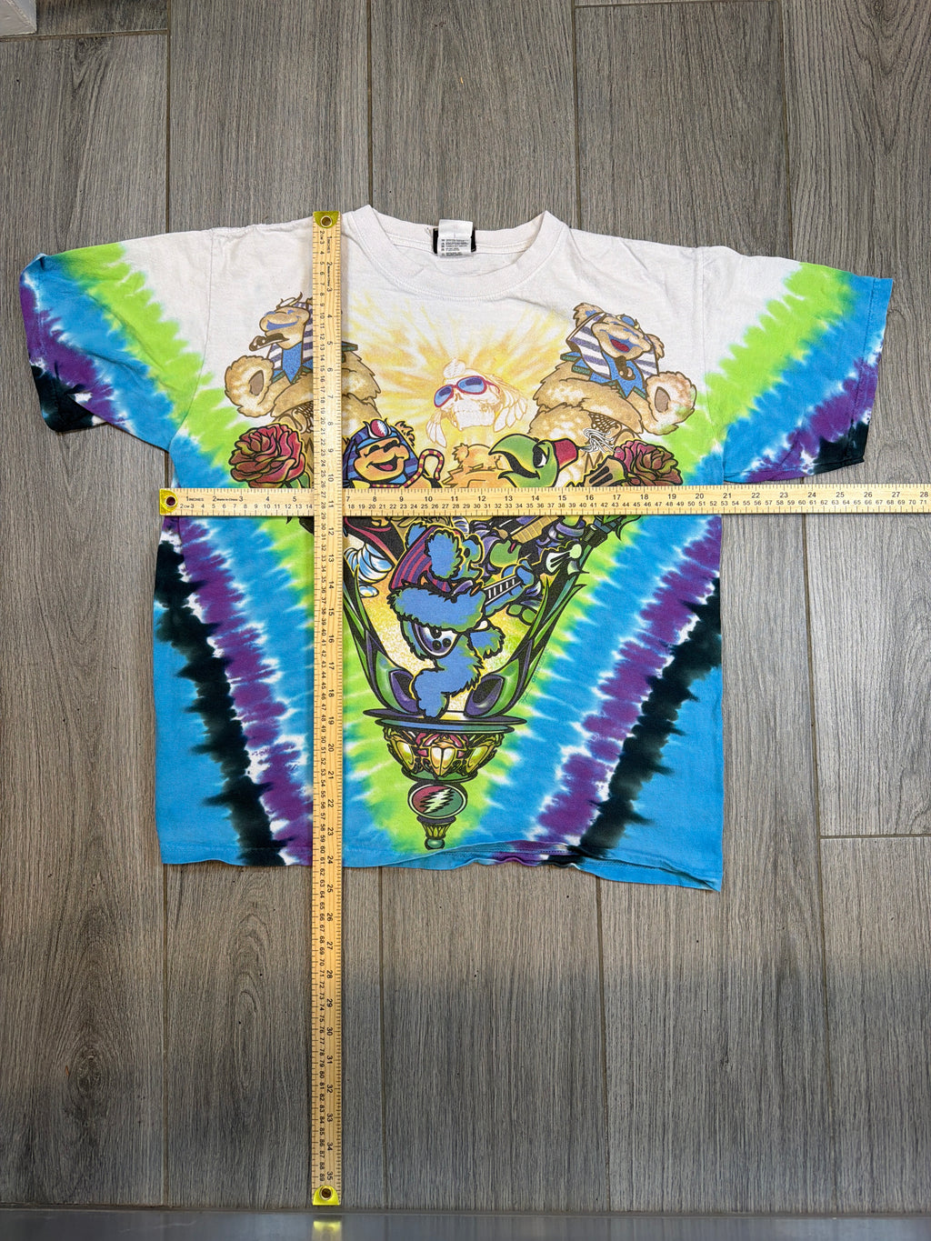 90s Grateful Dead Egypt Tour Liquid Blue Tie Dye T-Shirt Medium