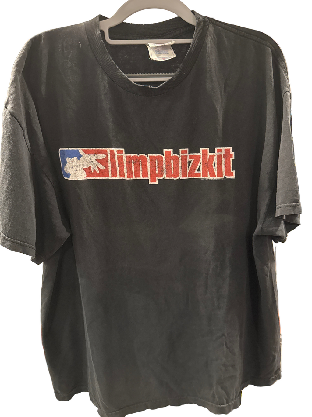 2003 Limp Bizkit Tour Logo Distressed Collar Tennessee River XL