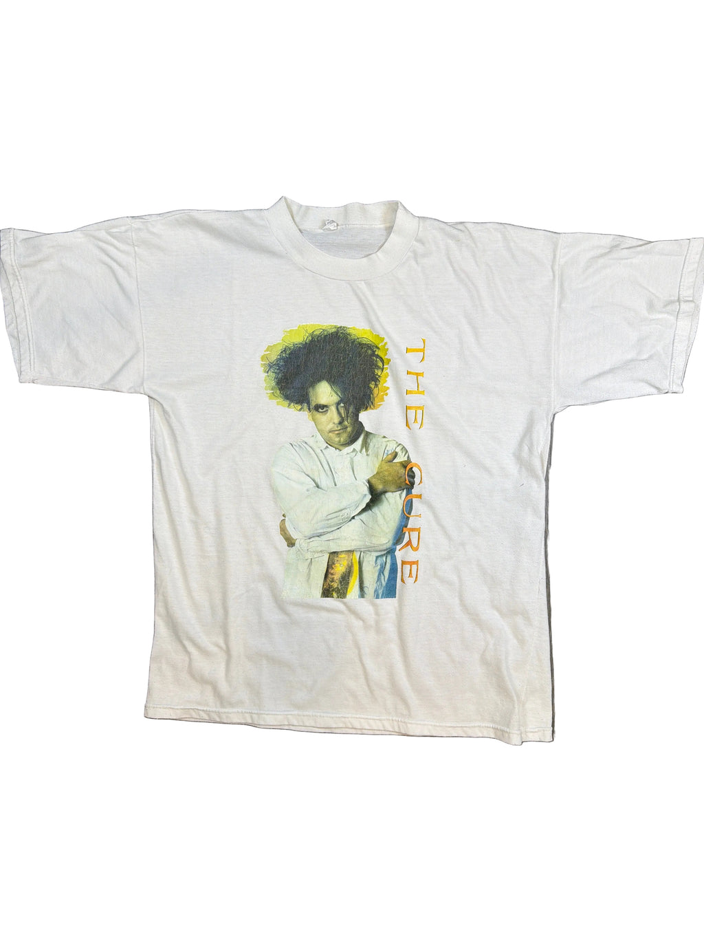 1985 The Cure Robert Smith Graphic White T-Shirt Large