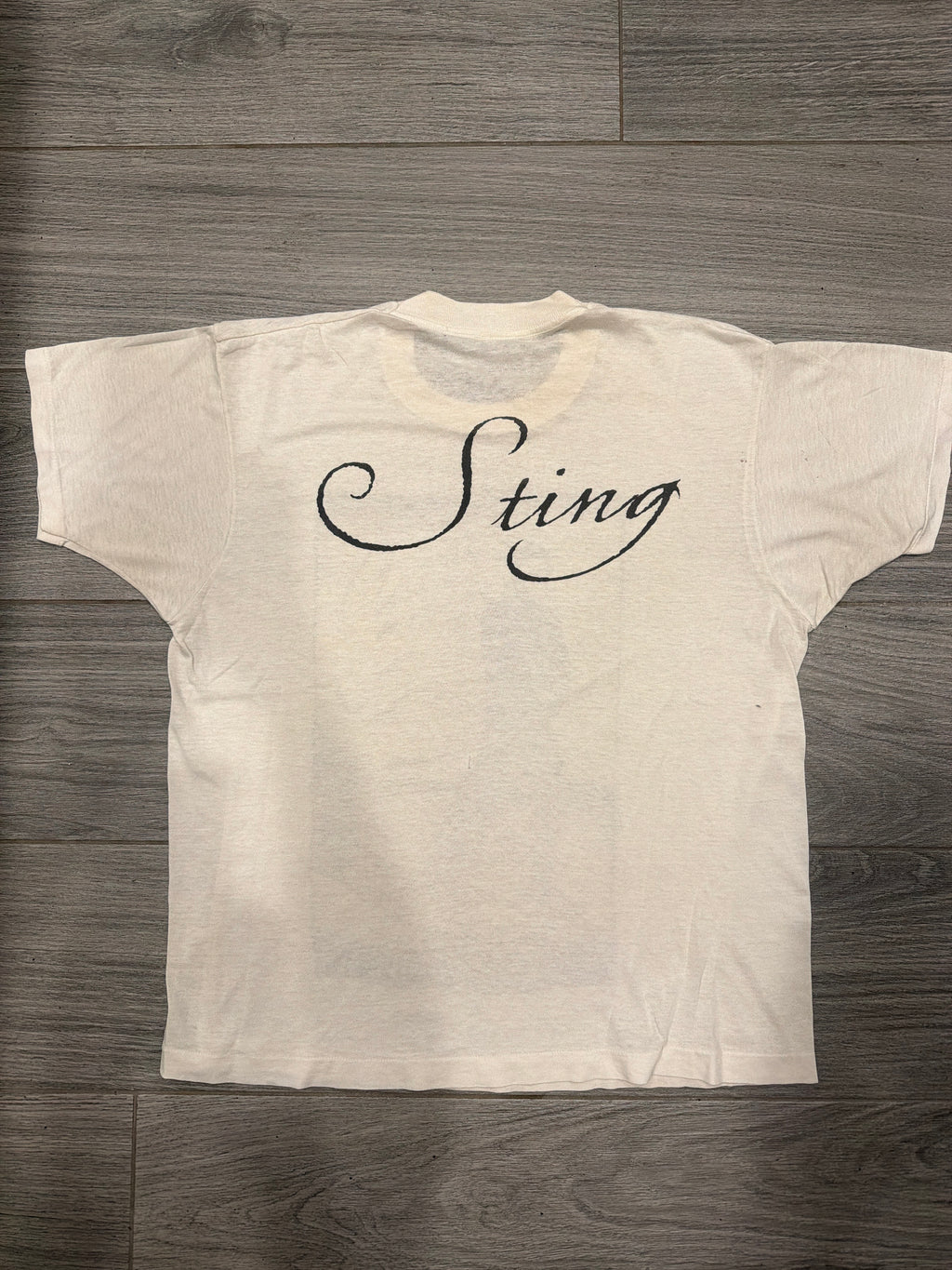 00s Sting Backstage Pass Police Double Sided Worn Thin T-Shirt Medium