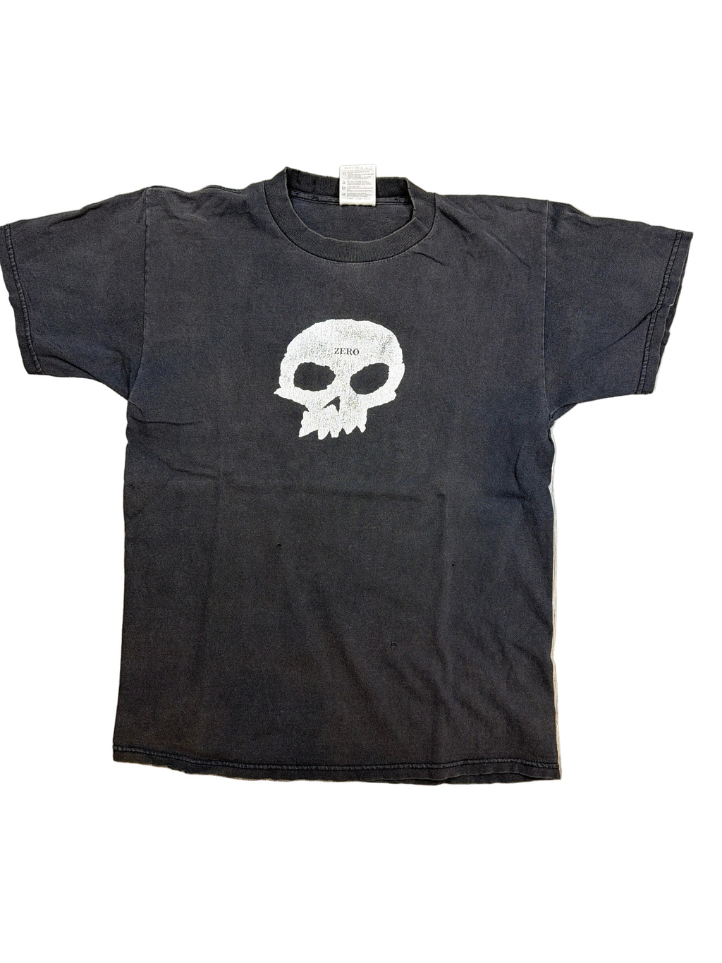 Zero Jamie Thomas Skull Skateboard Distressed Black T-Shirt Medium