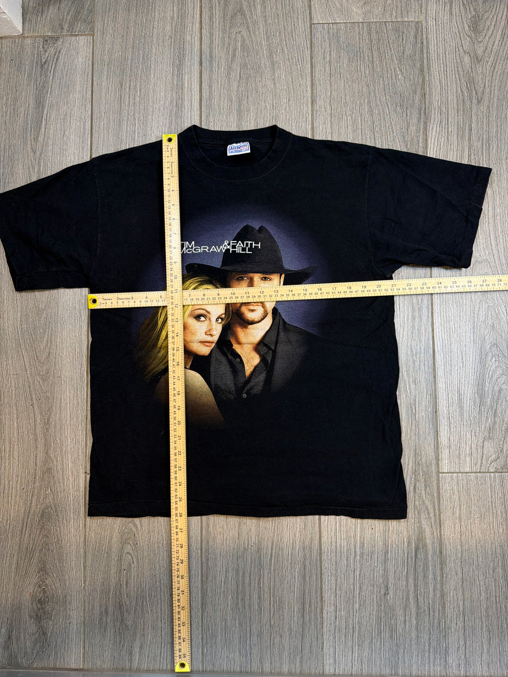 2002 Tim Mcgraw Faith Hill Soul 2 Soul Tour Allsport Black T-Shirt Large