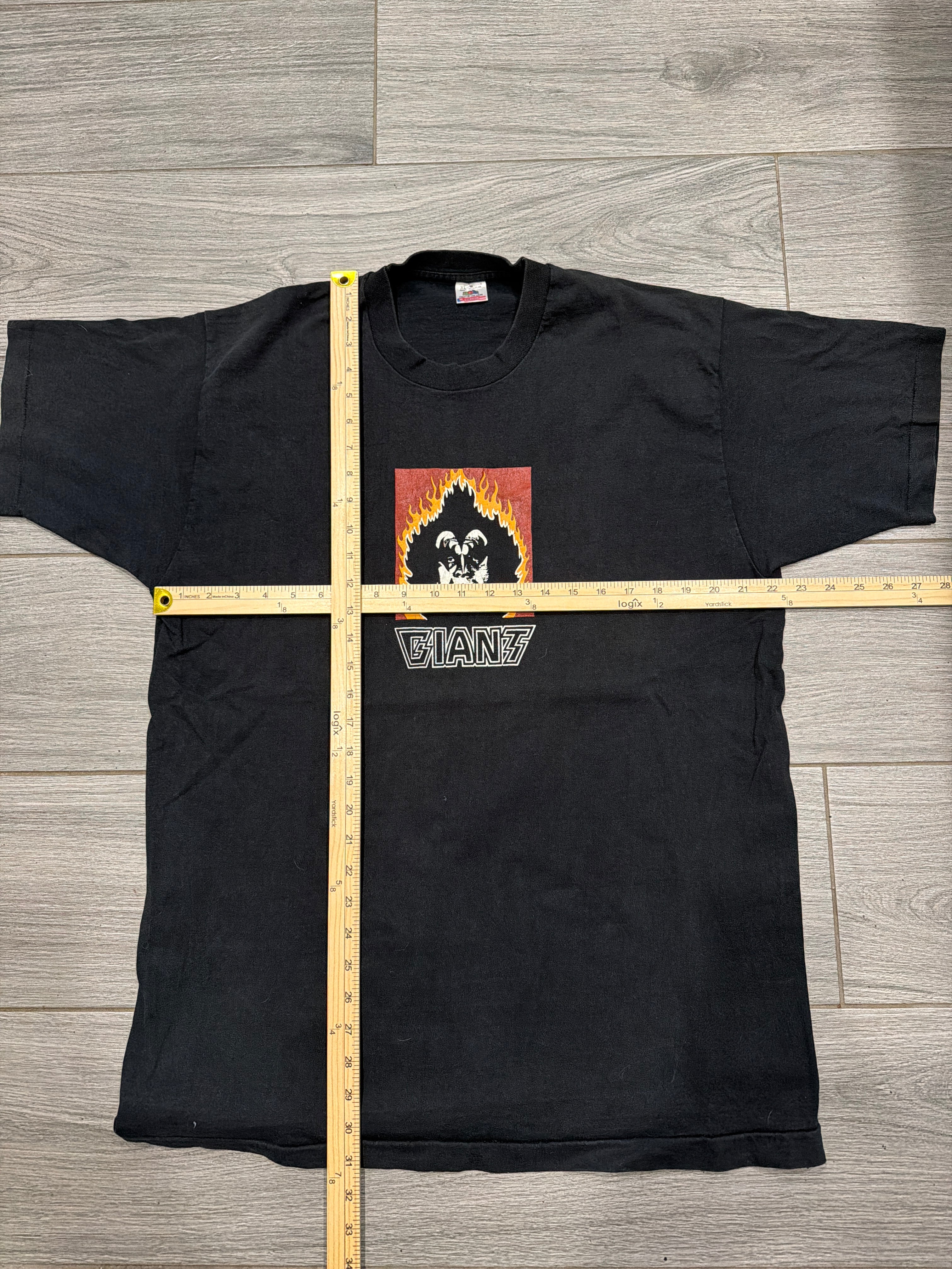 90s Obey Andre the Giant Gene Simmons Kiss Black T-Shirt Shepard XL