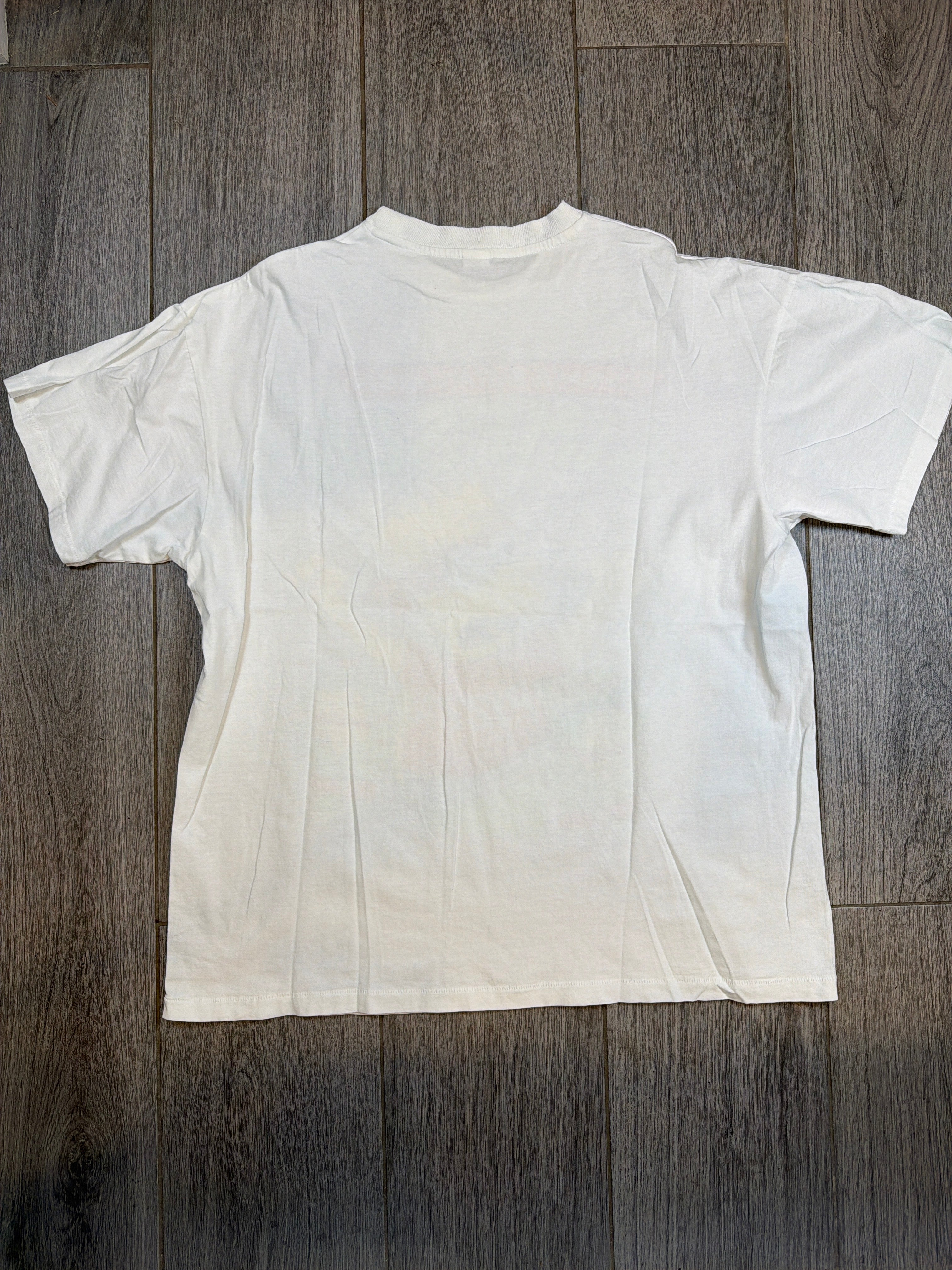 90s Teenage Mutant Ninja Turtles Bart Simpson Pizza White T-Shirt XL