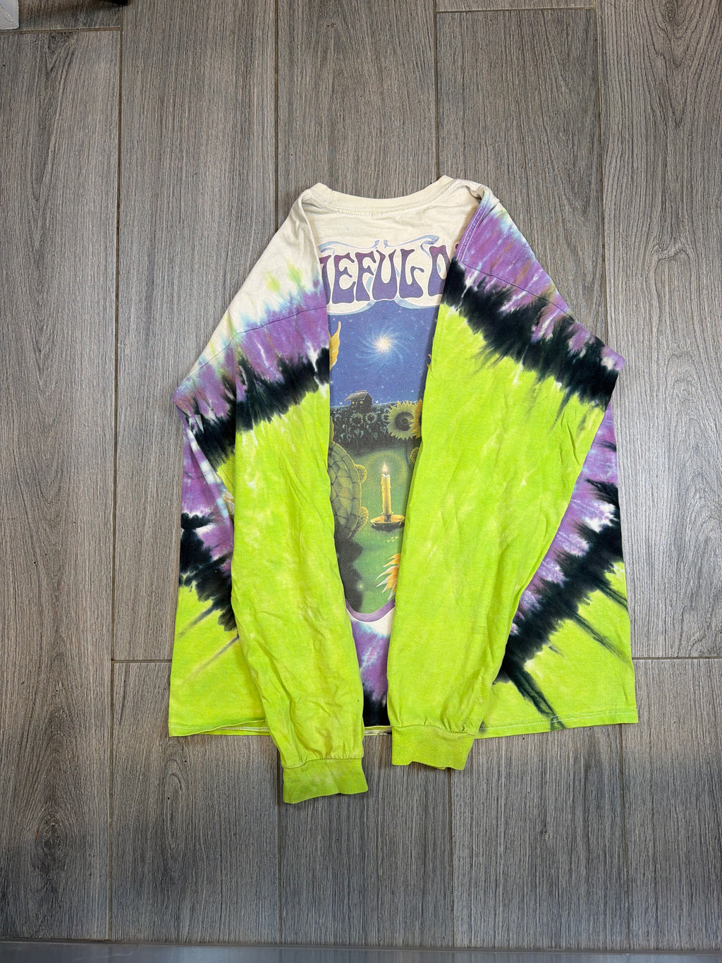 1998 Grateful Dead Terrapin Sunflower Tie Dye Long Sleeve T-Shirt Large