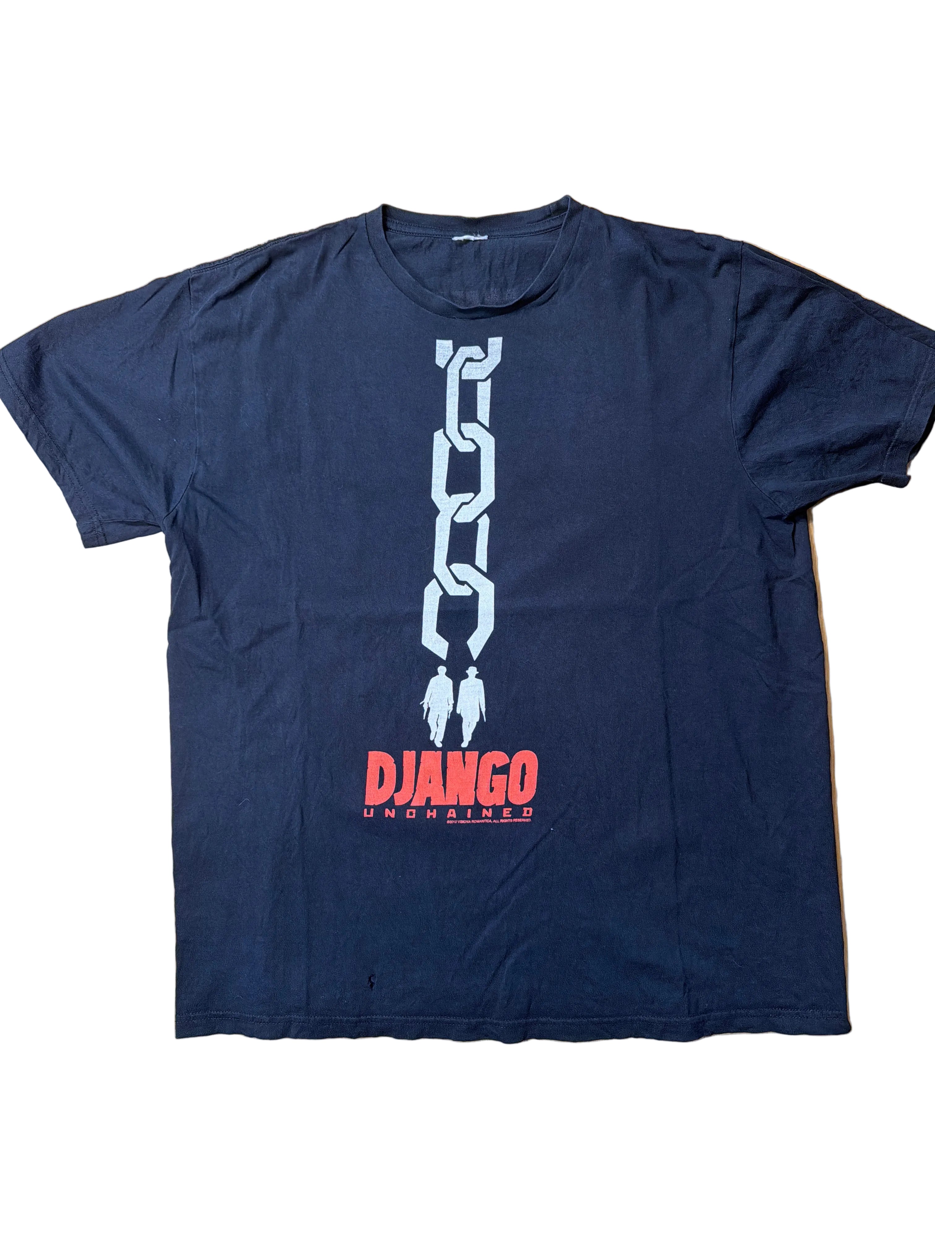 Django Unchained 2012 Movie Promo Tarantino Y2K Black T-Shirt M/L