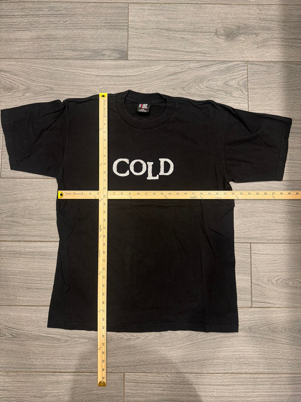 2000 Cold Band T-Shirt Logo Double Sided Giant Black Y2K Spider XL