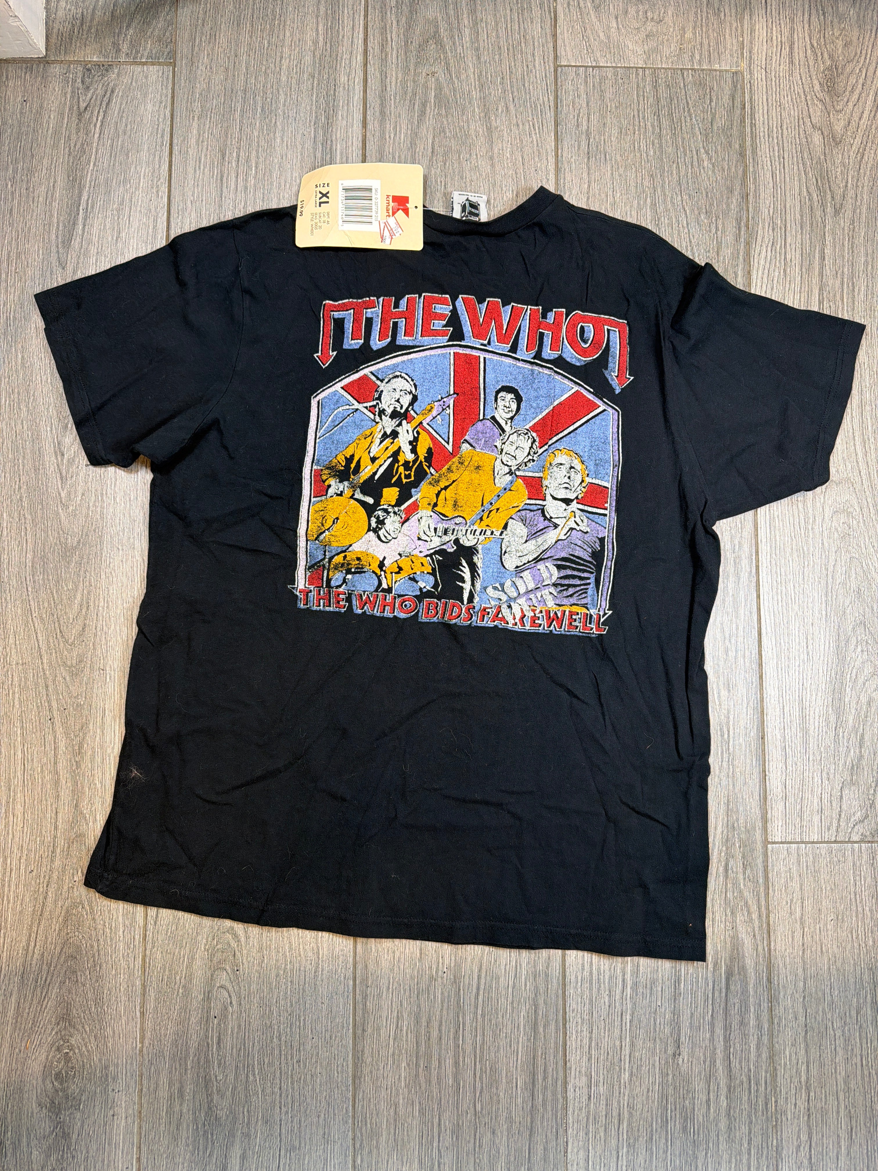 2005 The Who Farewell Concert Tour DEADSTOCK Black T-Shirt Large