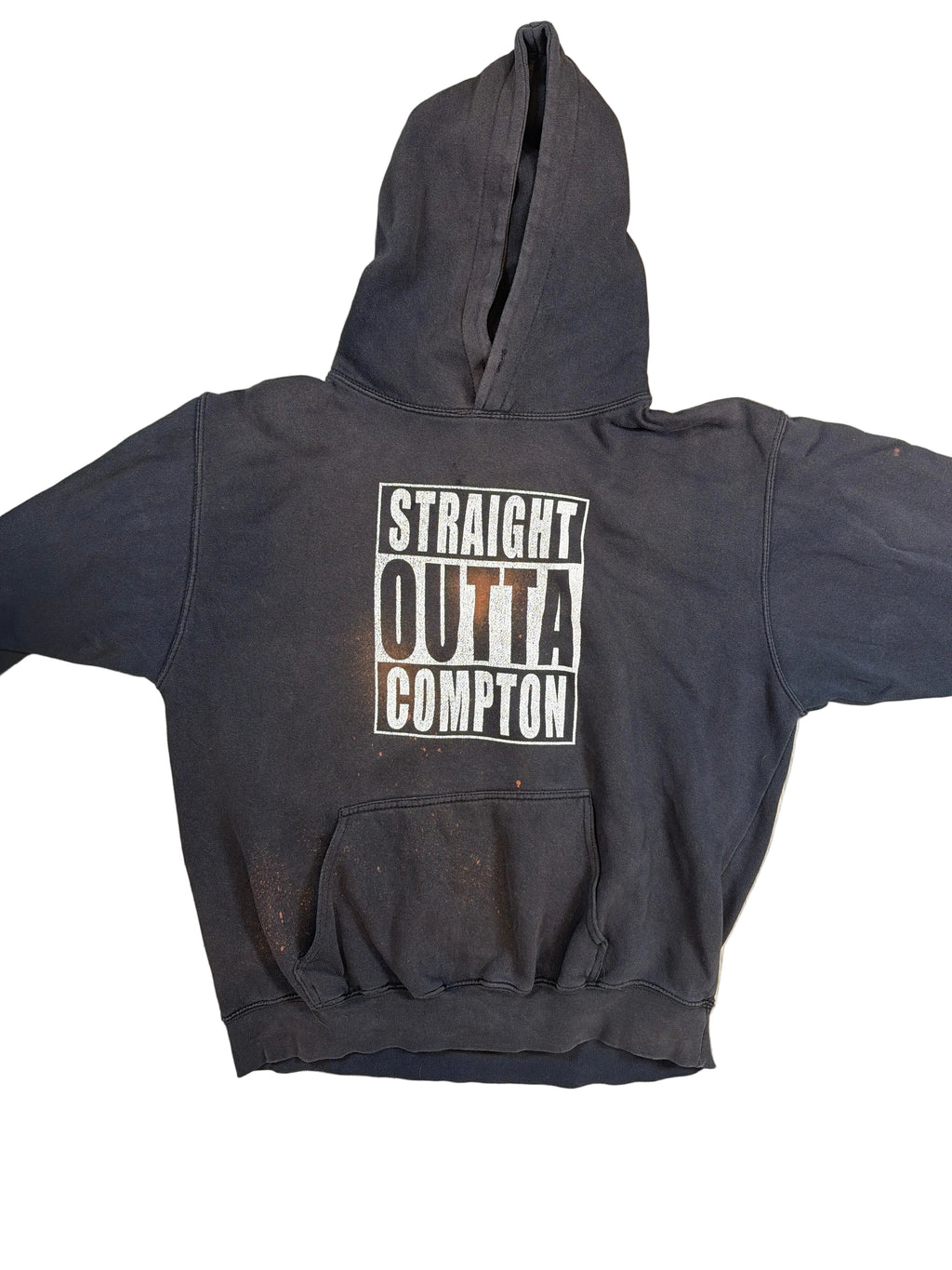 N.W.A. Straight Outta Compton Distressed Double Sided Black Hoodie L/XL