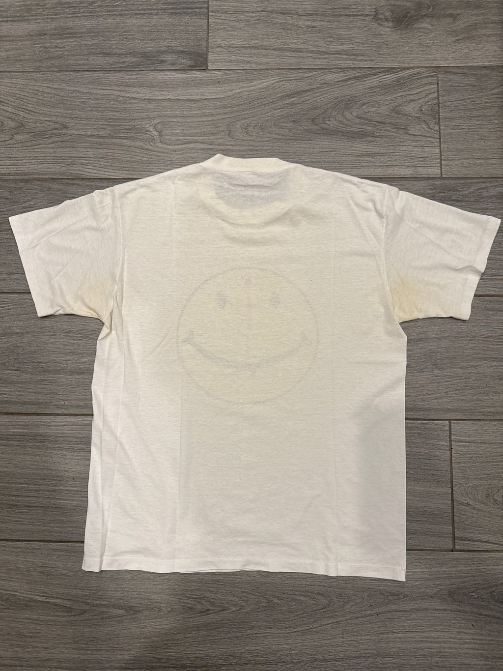 90s Hole in Head Smiley Vintage White Blood T-Shirt Medium