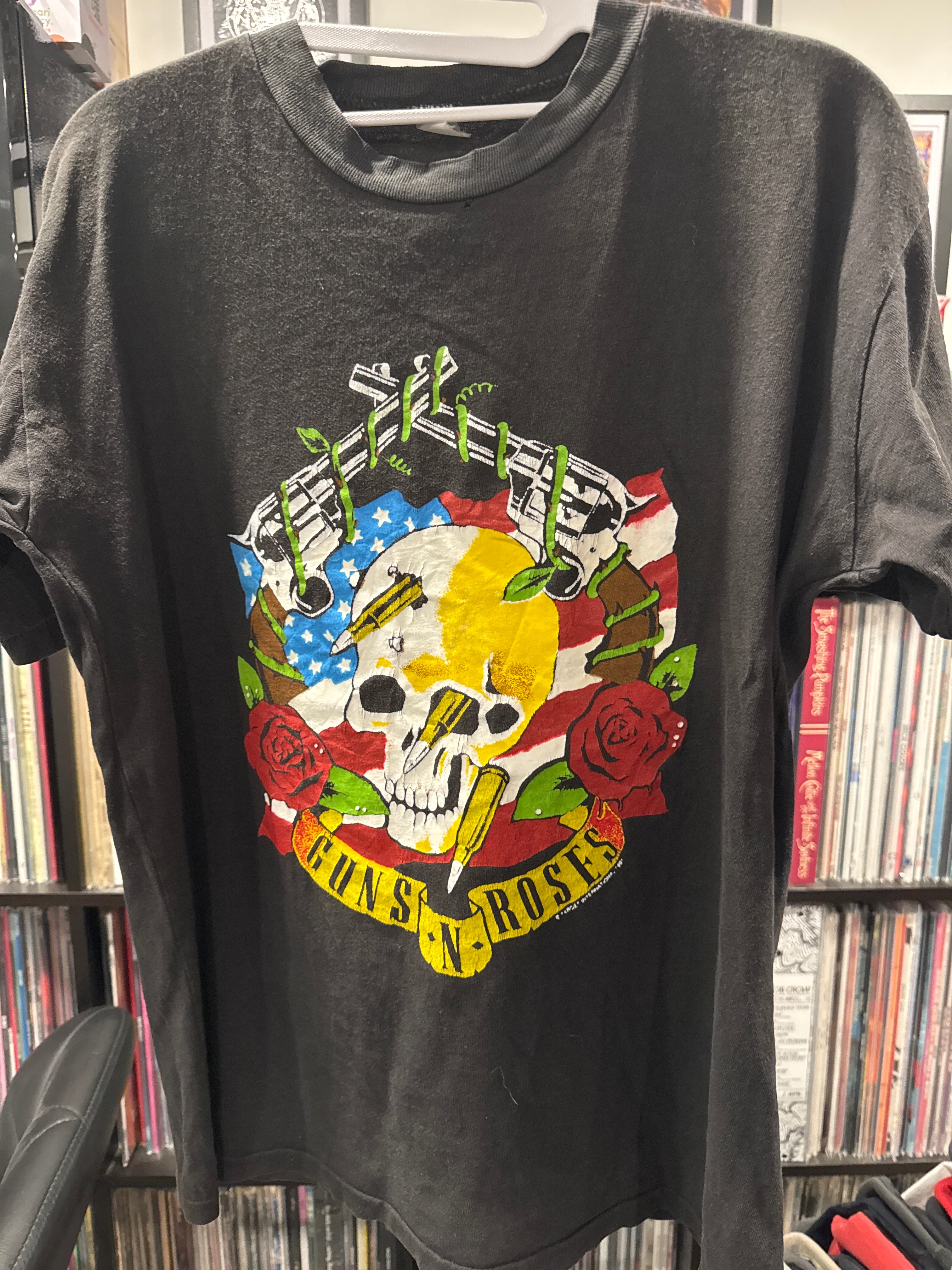 1988 Guns and Roses Vintage Single Stitch Black T Shirt Medium