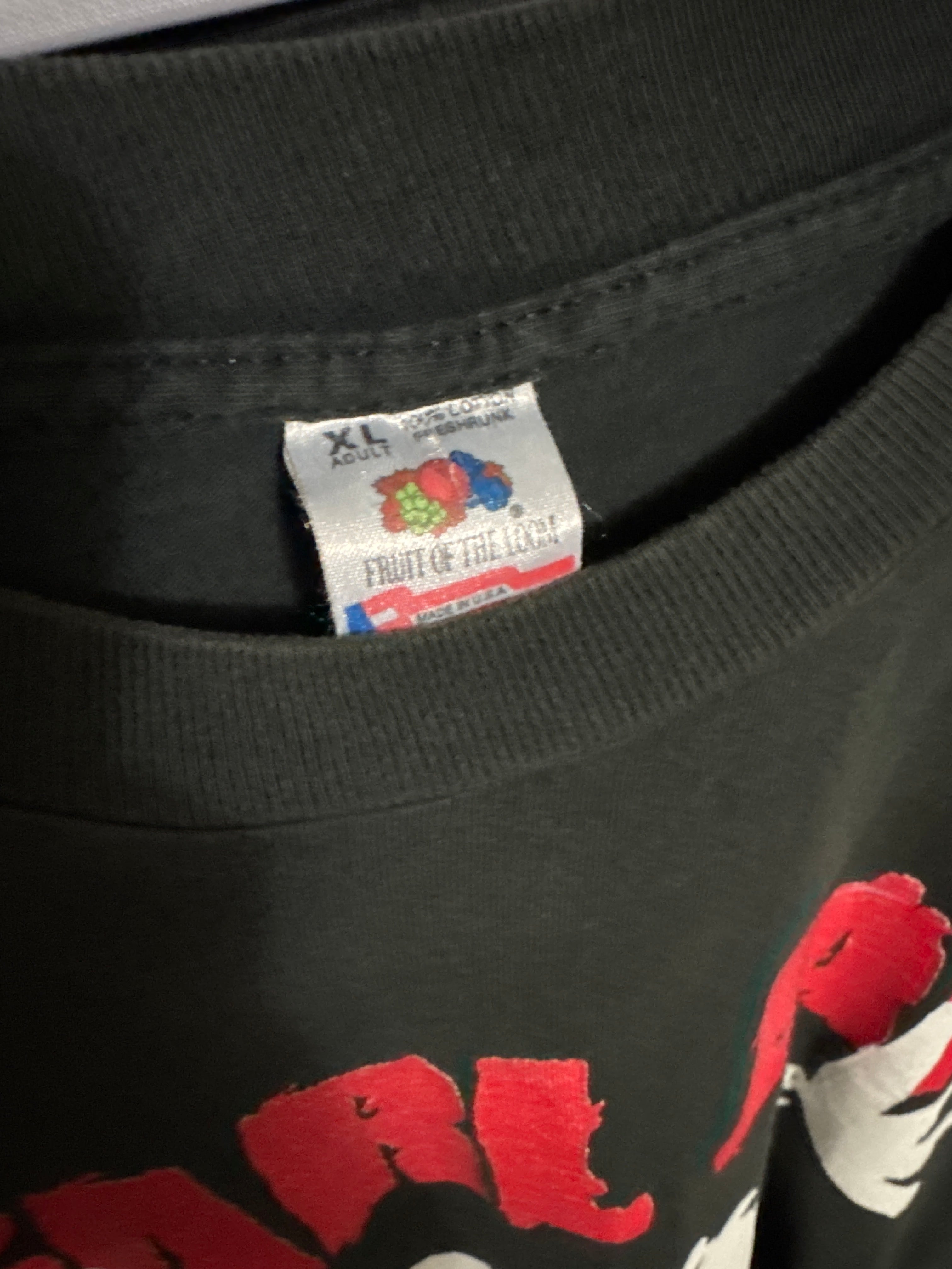 1993 Pearl Jam Alive Stick Double Sided FotL Vintage Black T-Shirt XL