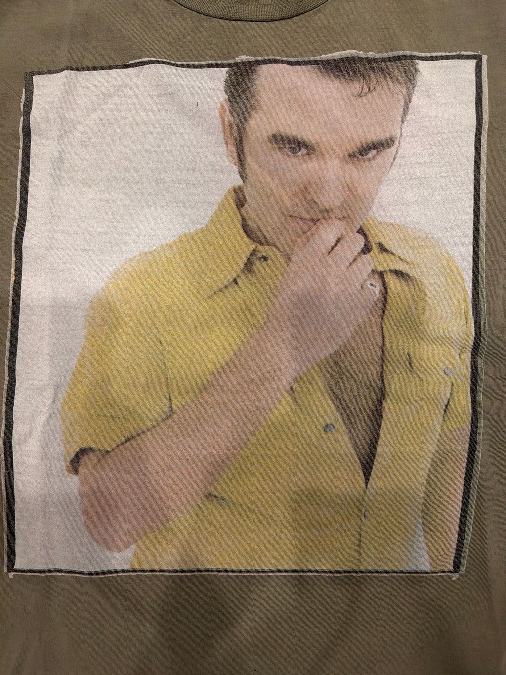 90s Morrissey Oye Esteban Tour Thrashed Worn Brown/Green T-Shirt XL