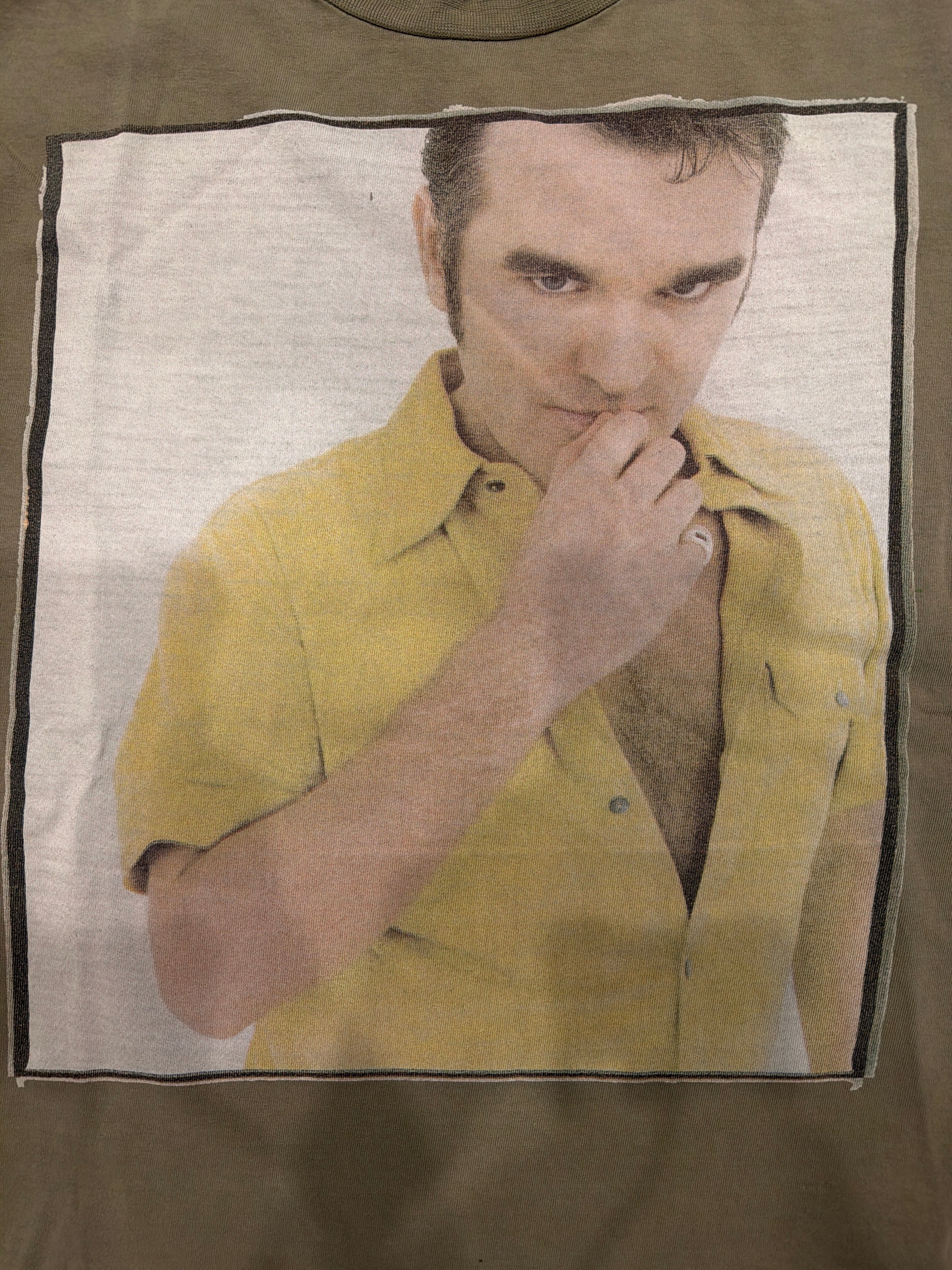90s Morrissey Oye Esteban Tour Thrashed Worn Brown/Green T-Shirt XL